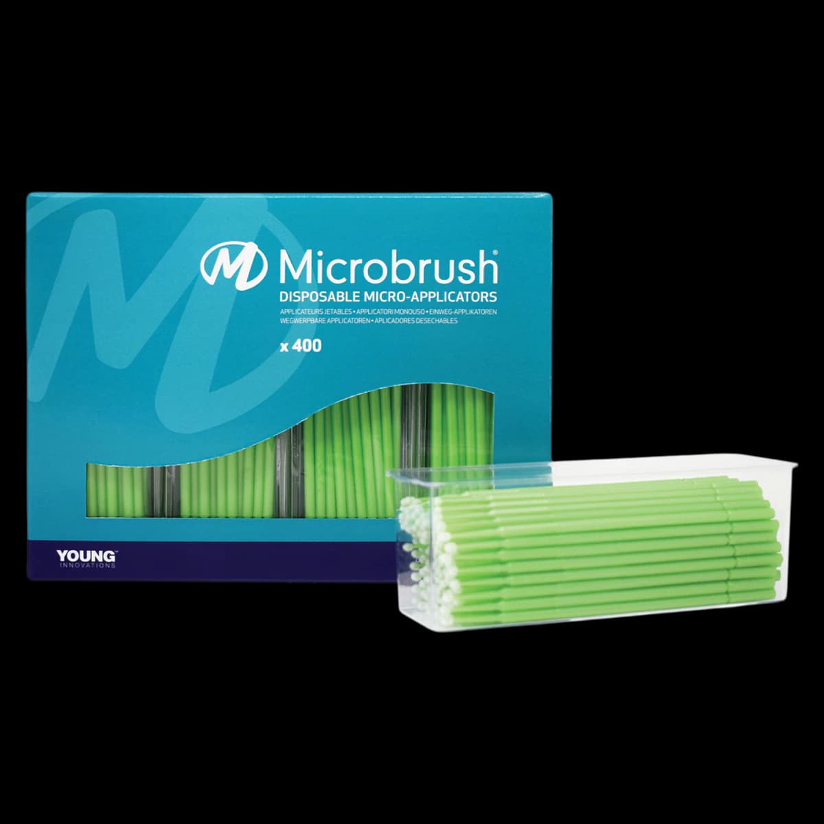 Microbrush Plus Micro-Applicator Dispenser Refills, Regular (2 mm), Green, 400/Pk, PR400GR - Microbrush Plus Micro-Applicator Dispenser Refills, Regular, Green, 400/Pk, PR400GR - Image 1