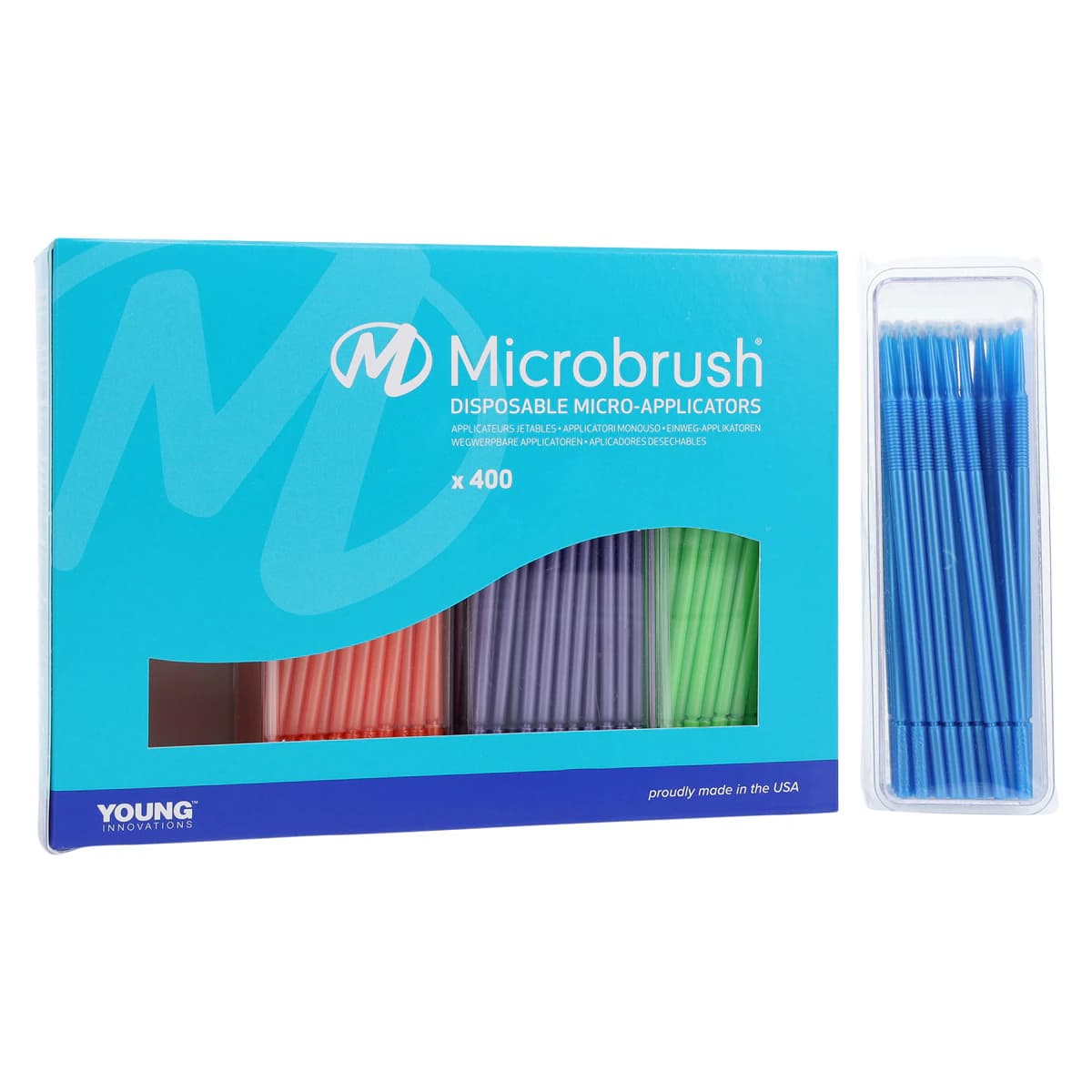 Microbrush Plus Micro-Applicator Dispenser Refills, Regular (2 mm), Assorted Colors, 400/Pk, PR400 - Microbrush Plus Micro-Applicator Dispenser Refills, Regular, Assorted, 400/Pk, PR400 - Image 1