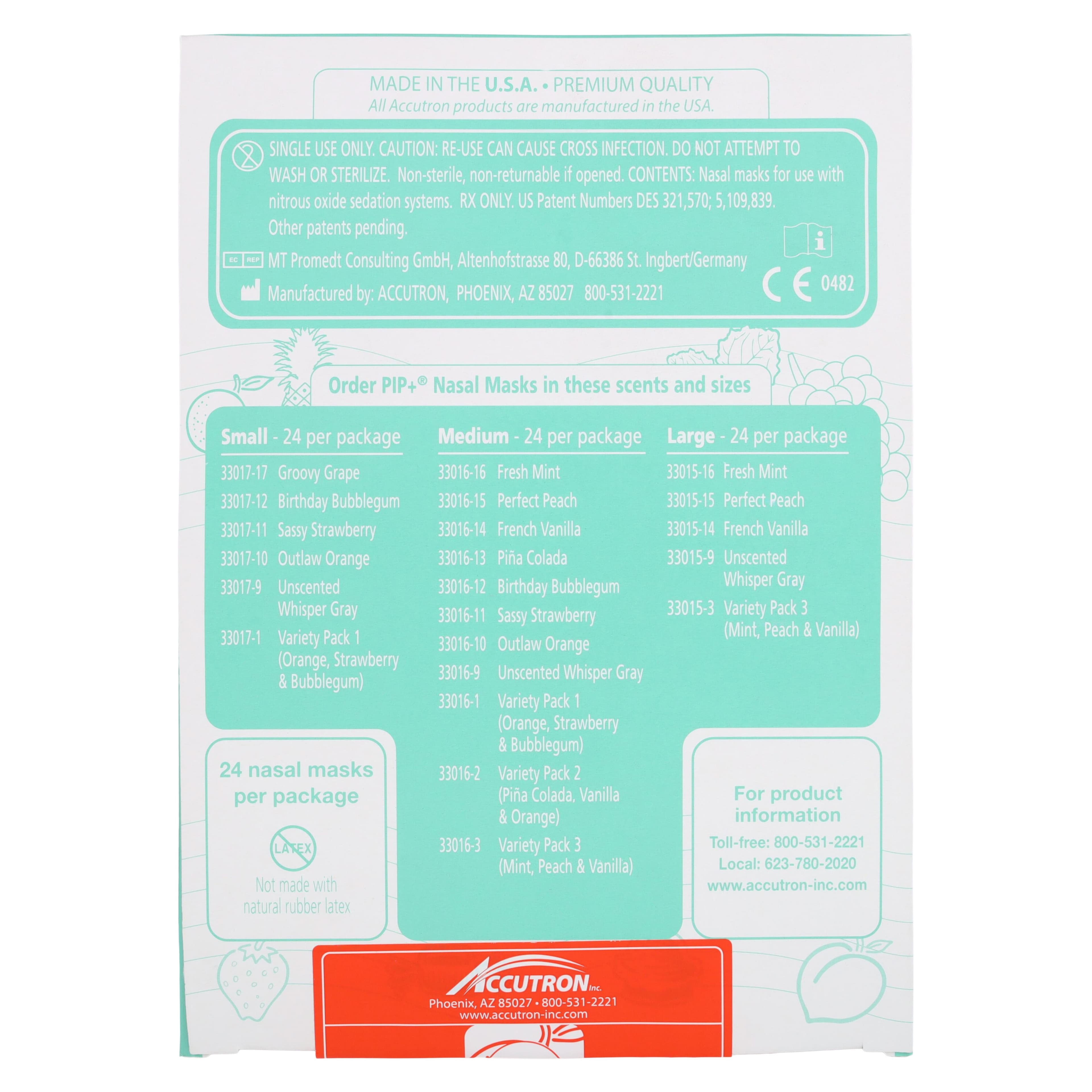 Accutron Personal Inhaler Plus+ (PIP+) Single-Use Nasal Hoods, Medium, Outlaw Orange Scent, Latex-Free, 24/Pk, 33016-10 thumbnail 7