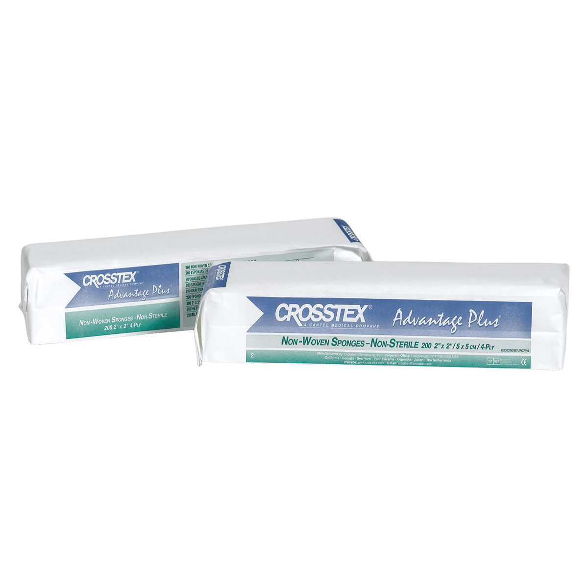 Crosstex Advantage Plus Non-Woven Sponges, 2" x 2", 4-Ply, Non-Sterile, 5000/Case, ENCNWL thumbnail 2