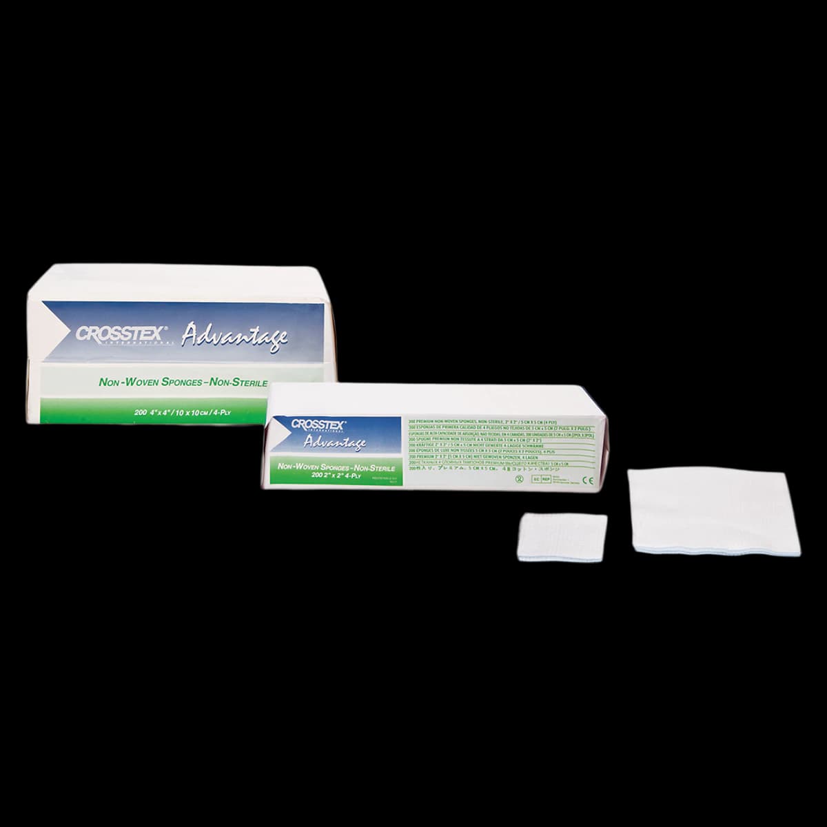 Crosstex Advantage Plus Non-Woven Sponges, 2" x 2", 4-Ply, Non-Sterile, 5000/Case, ENCNWL - Advantage Plus Non-Woven N/S 2x2 4-Ply 5000/Case - Image 1
