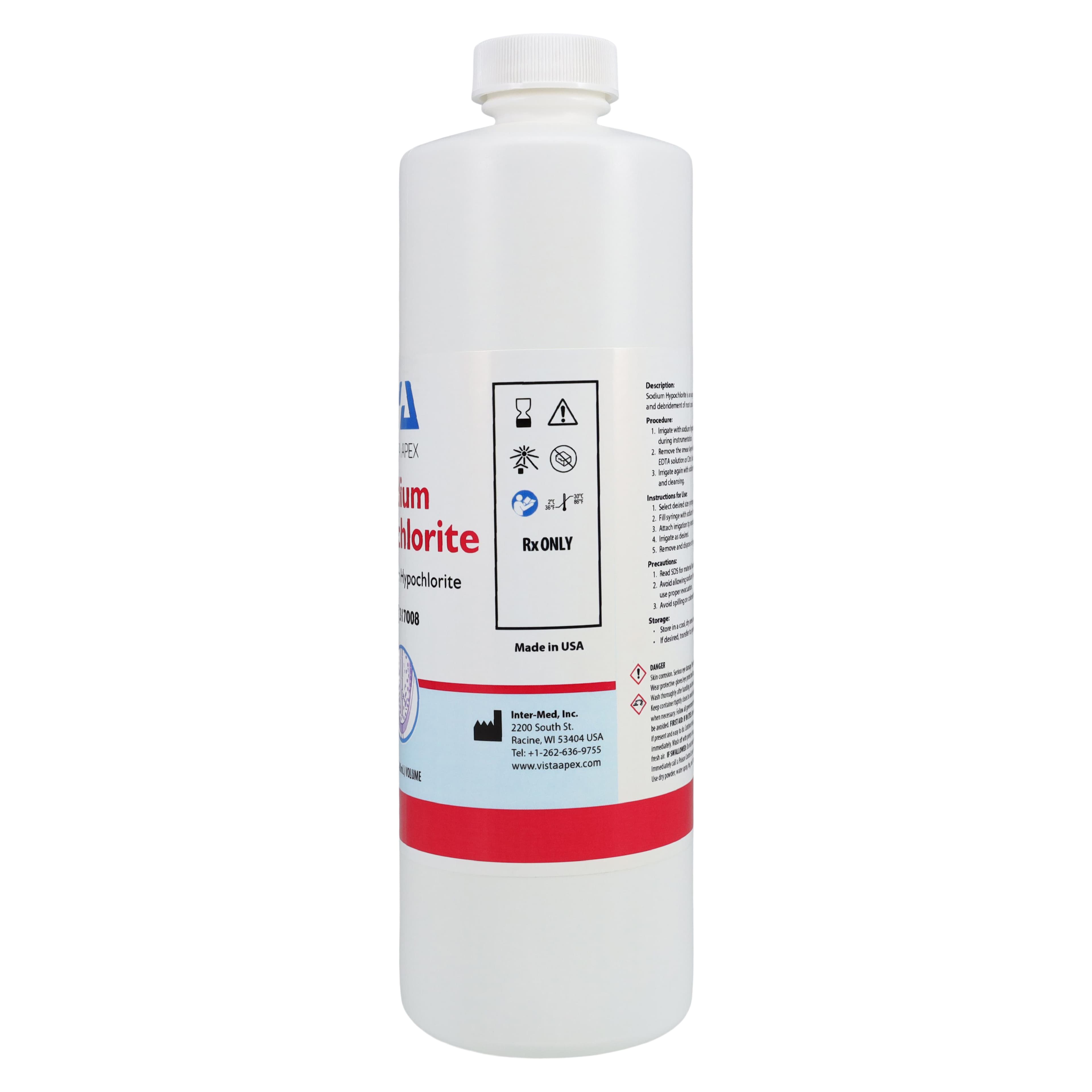 Sodium Hypochlorite Solution, 6%, 16 oz (480 mL) Bottle, 317008 thumbnail 3