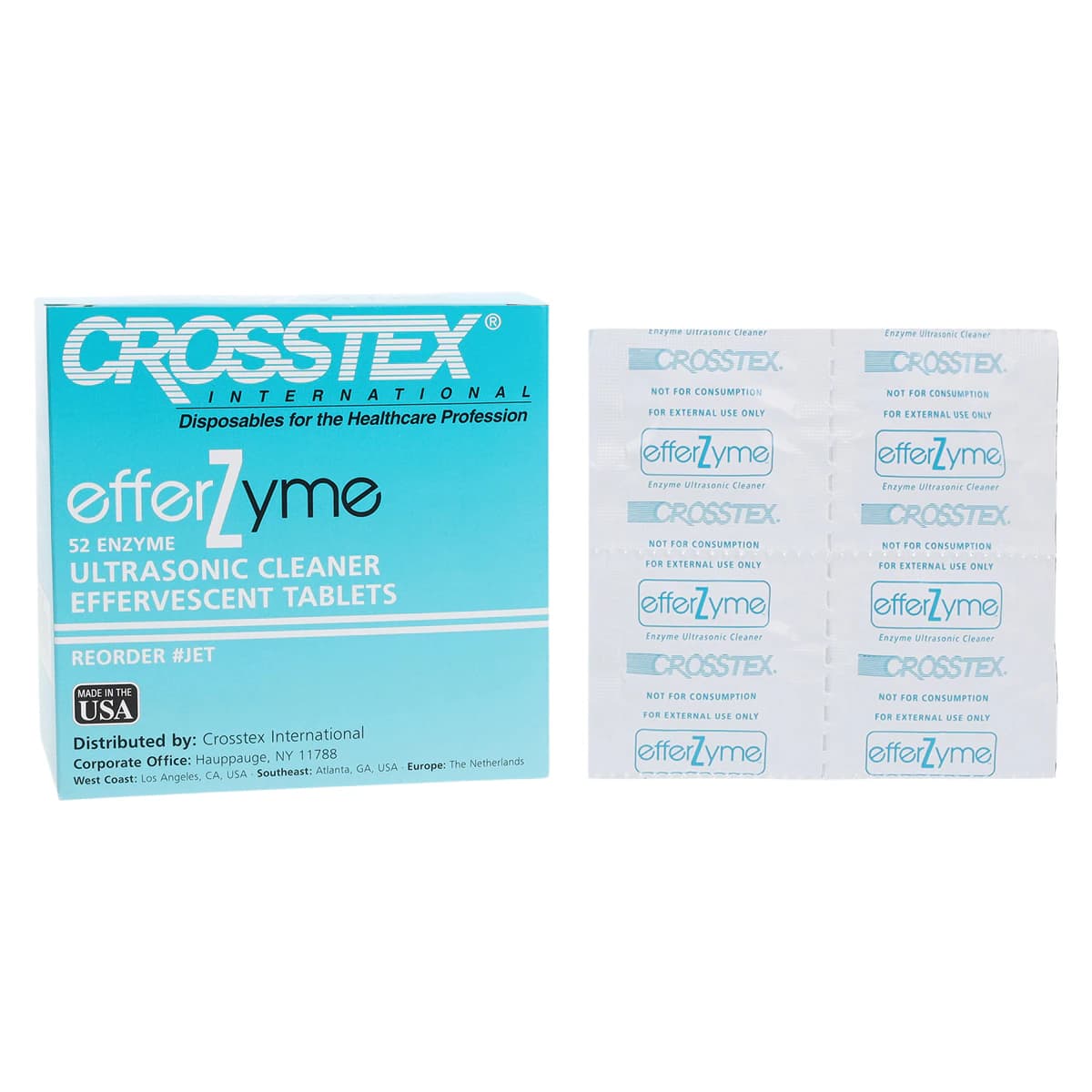Crosstex EfferZyme Enzymatic Effervescent Cleaning Tablets, Spearmint, 52/Box, JET thumbnail 2