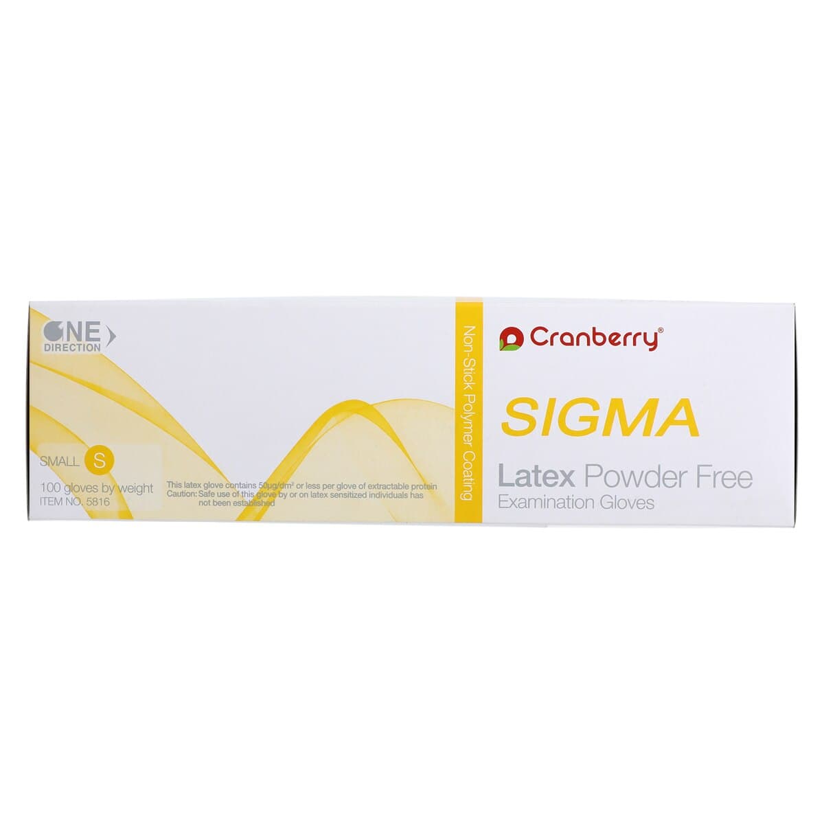 Cranberry® SIGMA Powder Free Latex Exam Gloves, Small, White, 100/Box, CR5816 thumbnail 6
