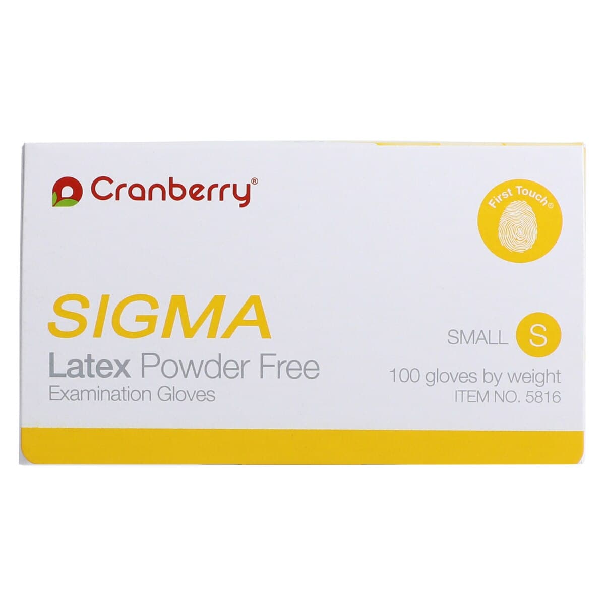 Cranberry® SIGMA Powder Free Latex Exam Gloves, Small, White, 100/Box, CR5816 thumbnail 7