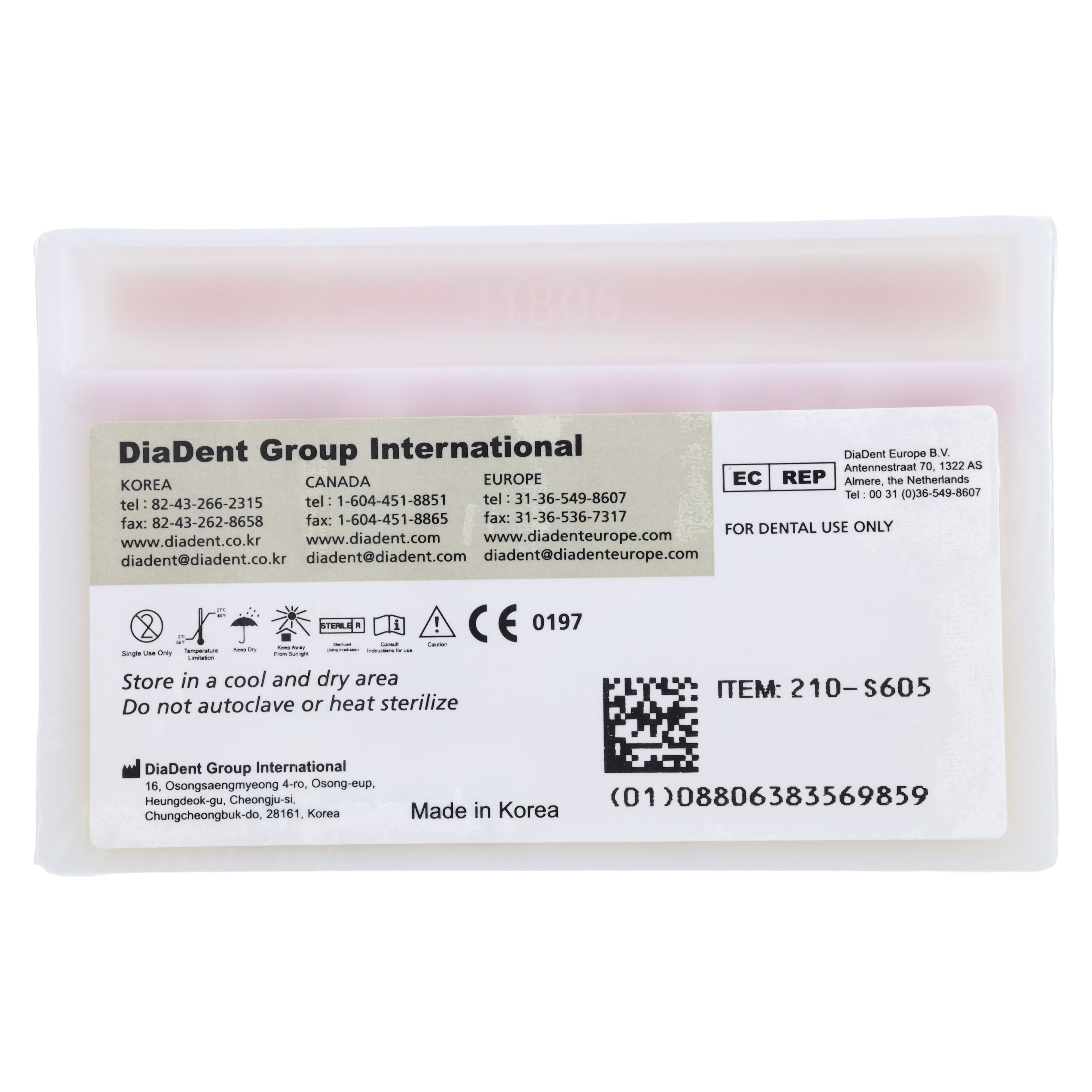 DiaDent Dia-ISO GT Absorbent Paper Points, .04 Taper, ISO Size #25, Red, 100/Pk, 210-S605 thumbnail 2