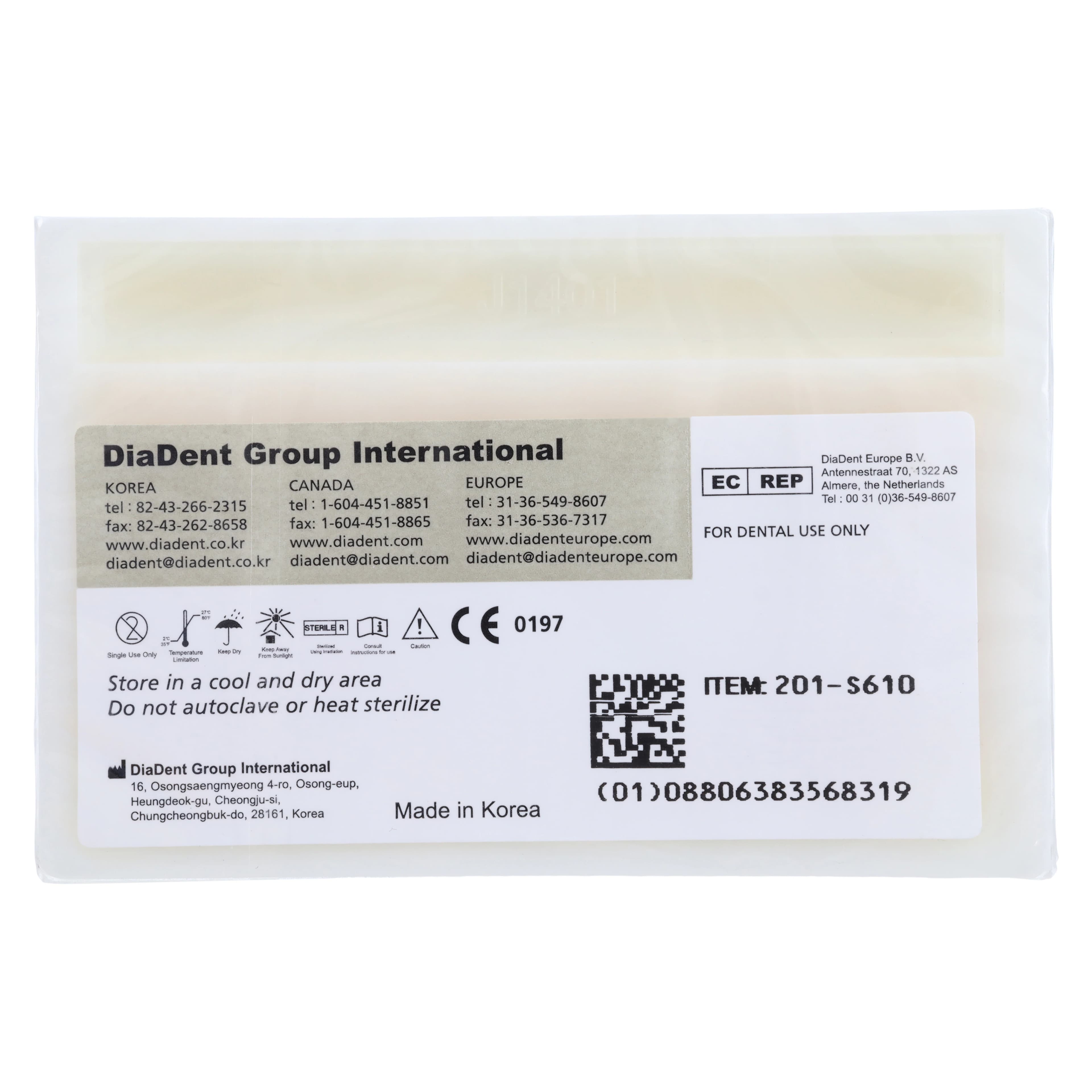 DiaDent Absorbent Paper Points, #50 (Yellow), .02 Taper, Non-Marked, Spill-Proof Box of 200 thumbnail 2
