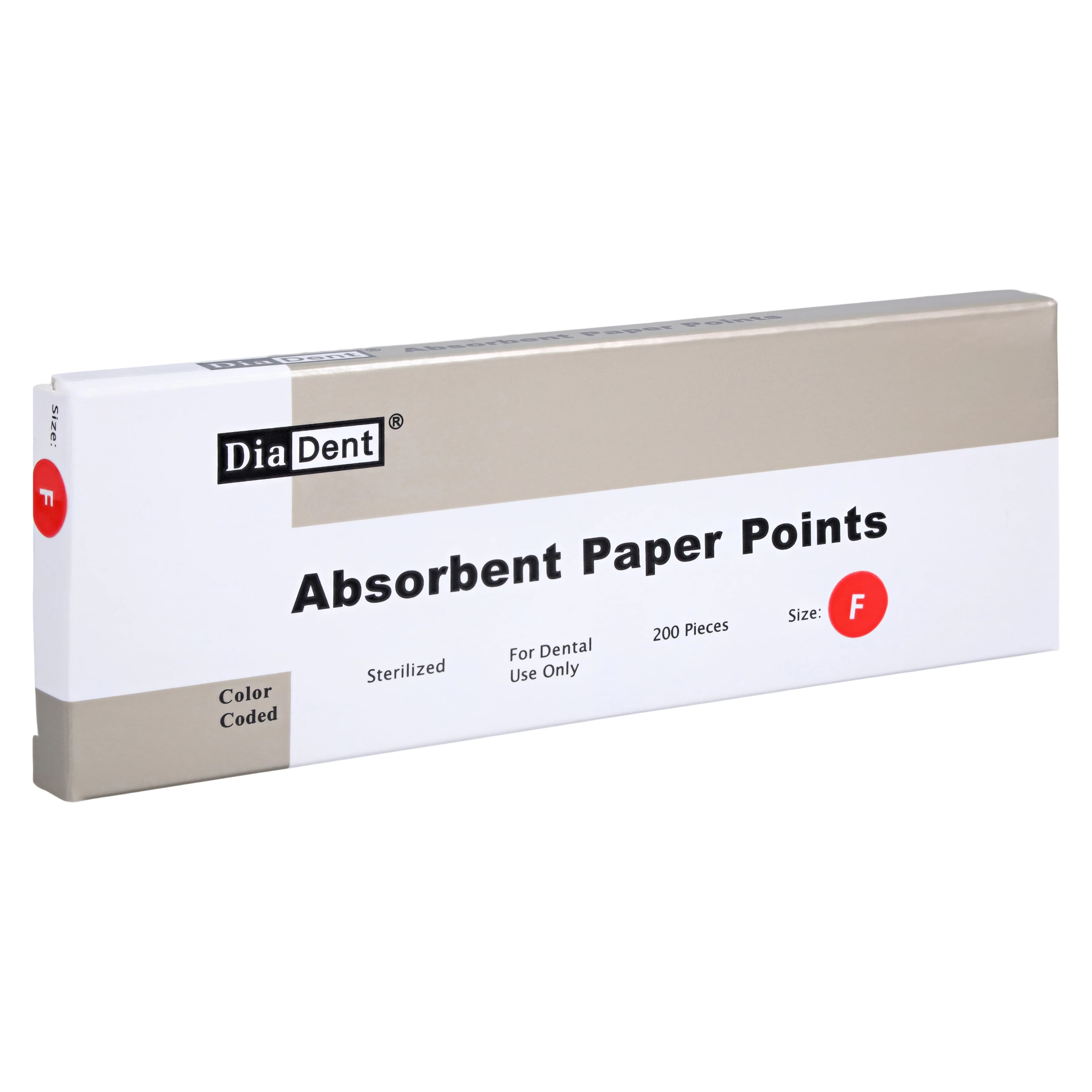 DiaDent Absorbent Paper Points, Cell Pack, Fine (#F), Non-Marked, ISO .02 Taper, 200/Box - Paper Point Cell Pack #F Non-Marked (200) - Image 1