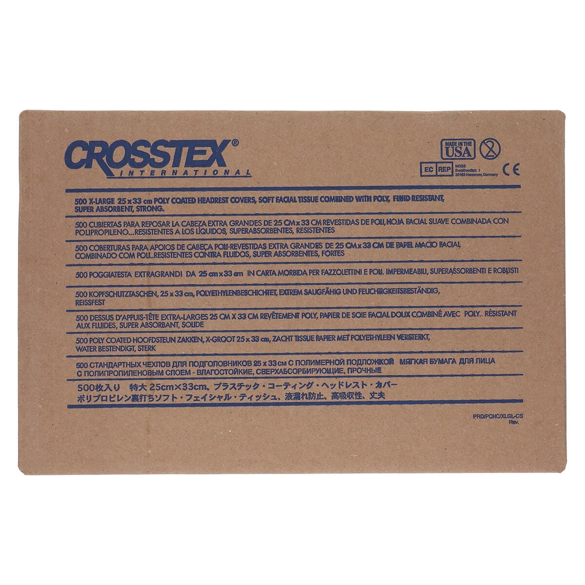 Crosstex Polycoated Headrest Covers, Extra Large, 10" x 13", Dusty Rose, 500/Pk, L3DR thumbnail 3