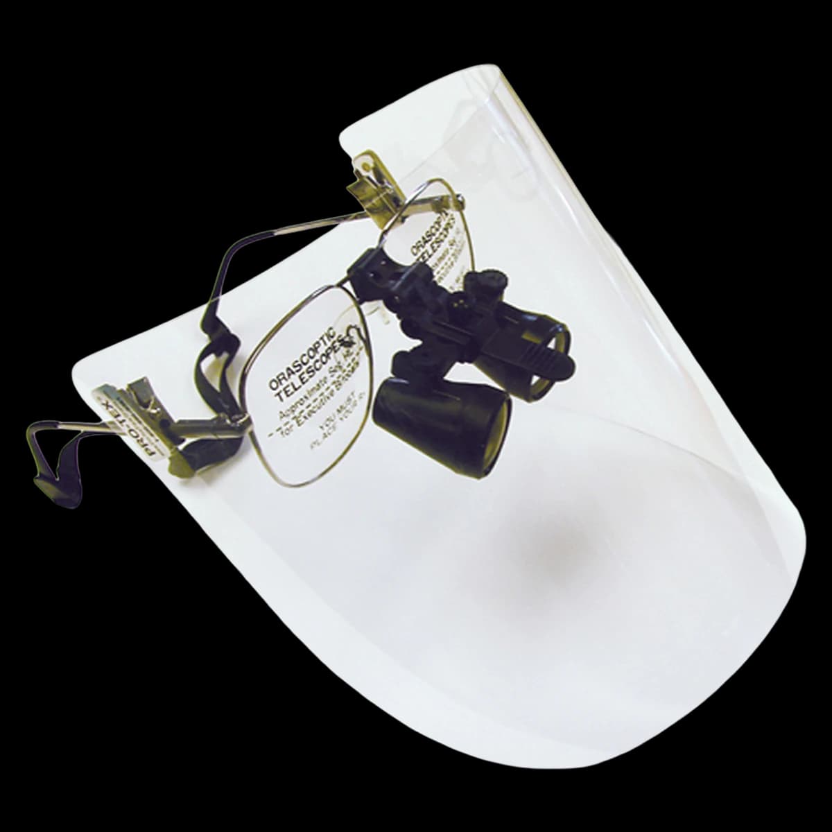 Pro-Tex Extra Wide Clip-On Face Shield for Magnifying Loupes, Clear, 13" x 7", 12/Box - Pro-Tex Extra Wide Face Shield For Magnifying Loupes - Image 1