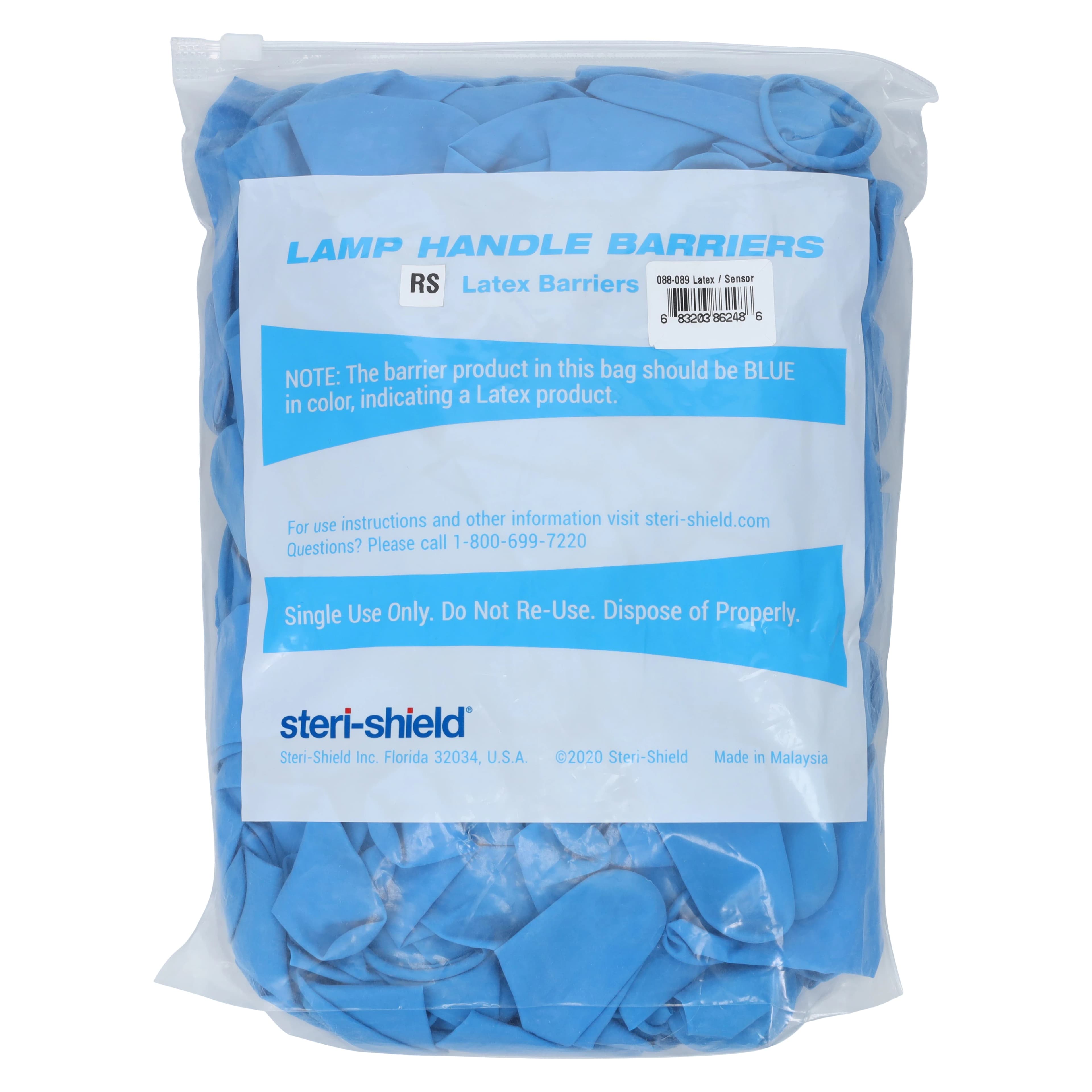 Steri-Shield Universal RS Barrier Latex Sensor Barrier Sleeves, Blue, 250/Box - Universal RS Barrier Latex - Image 1