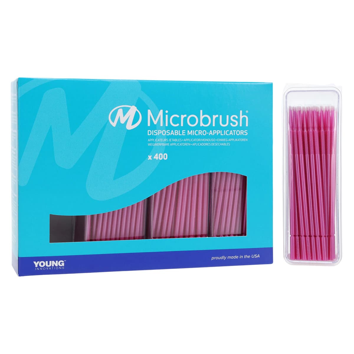 Microbrush Plus Micro-Applicator Dispenser Refills, Fine (1.5 mm), Pink, 400/Pk, PF400PI - Microbrush Plus Micro-Applicator Dispenser Refills, Fine, Pink, 400/Pk, PF400PI - Image 1