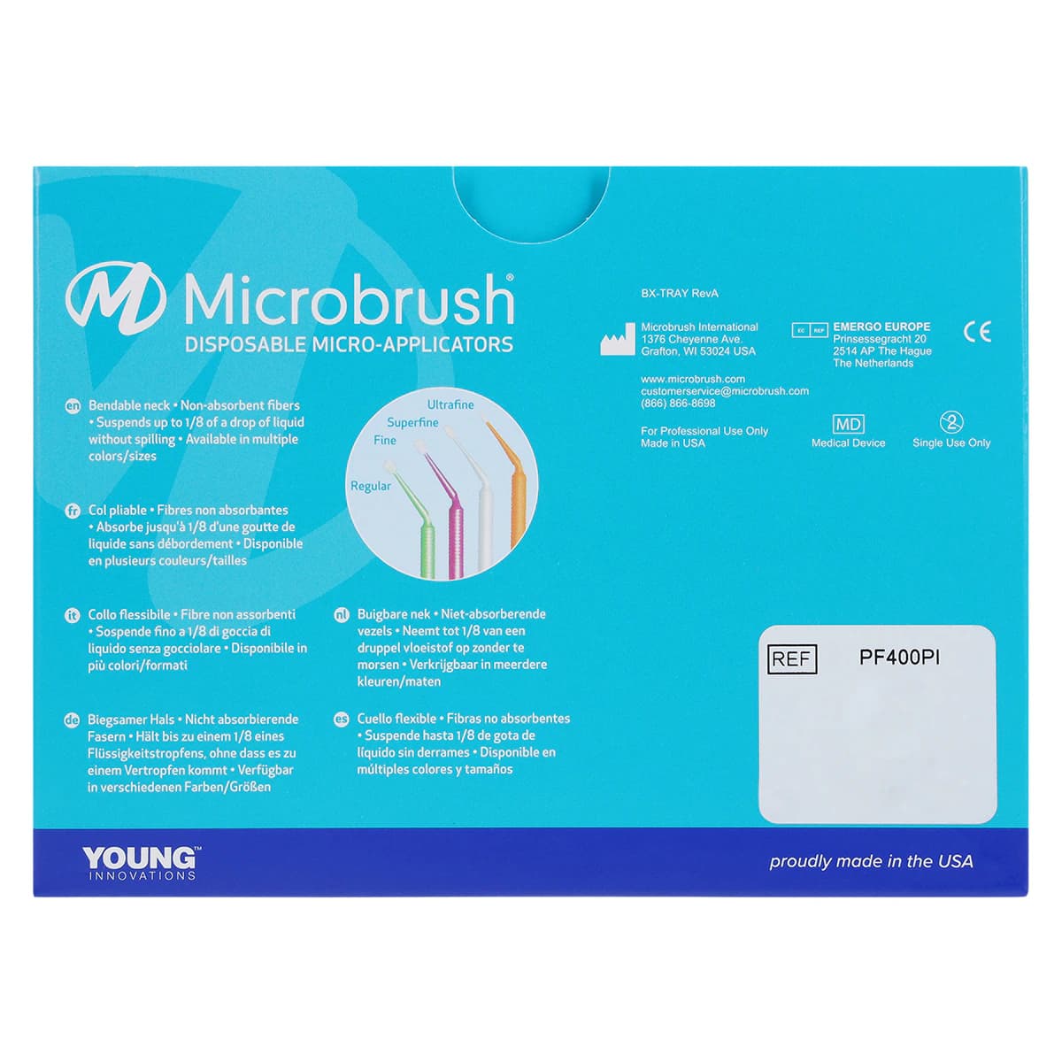Microbrush Plus Micro-Applicator Dispenser Refills, Fine (1.5 mm), Pink, 400/Pk, PF400PI thumbnail 4
