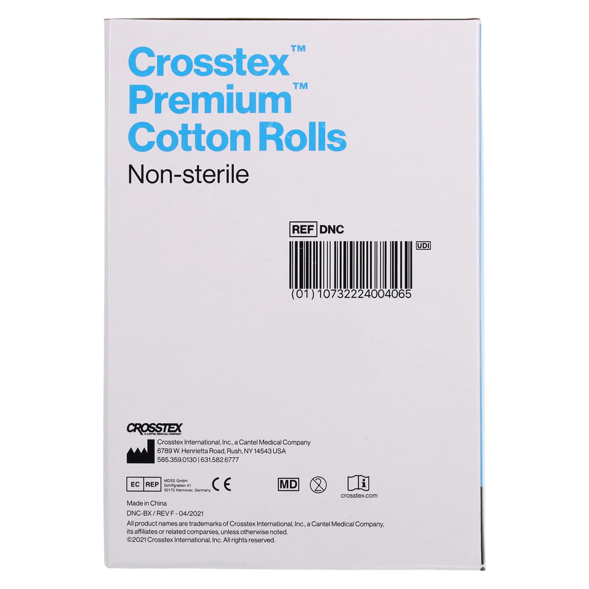 Crosstex Premium Cotton Rolls, #2 Medium, Non-Sterile, 1.5" x 0.38", 2000/Box thumbnail 3