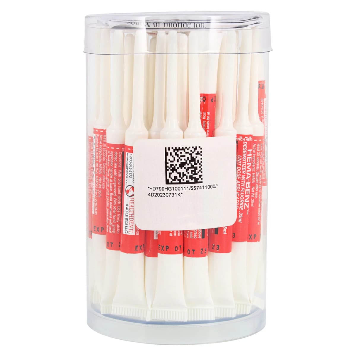 Hema-Benz® Desensitizer – Unit Dose Applicators, 50 (0.35 mL) Applicators/Box - Hema-Benz® Desensitizer – Unit Dose Applicators - Image 1