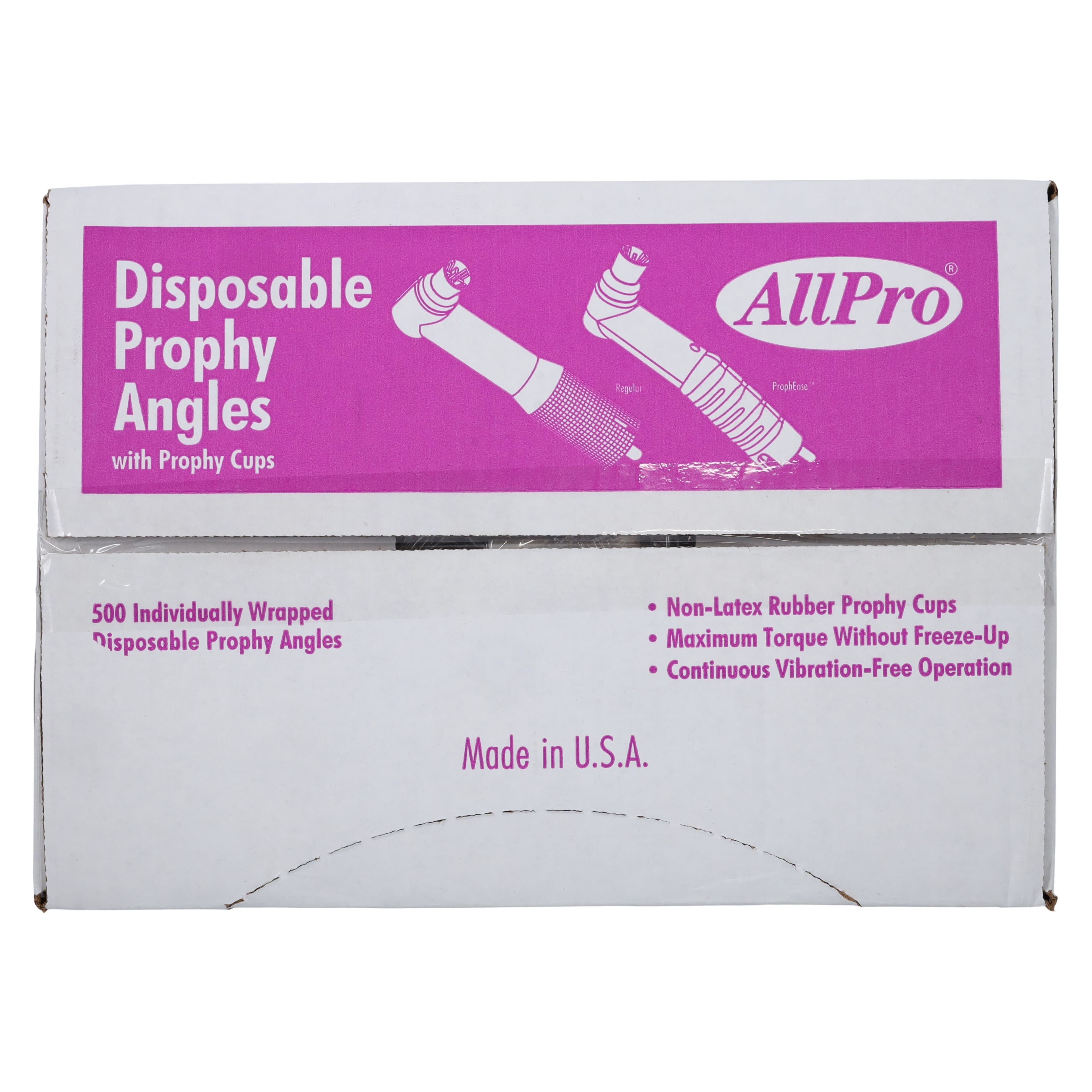 Allpro Disposable Prophy Angle, Soft, Purple, Square Ribbed & Webbed, Non-Latex Cup, 500/Box, 801-R-500 thumbnail 5