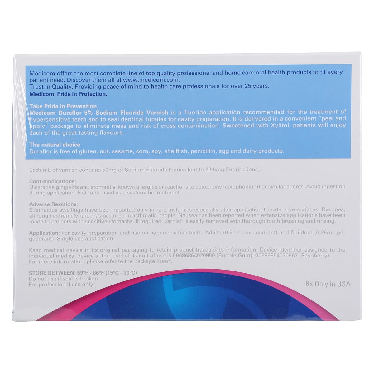 Duraflor 5% Sodium Fluoride Varnish, Unit Dose 0.25 mL, Bubblegum, 200/Pack, 1011-BG200 thumbnail 3