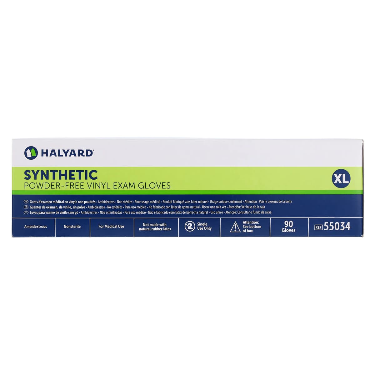 Halyard Safeskin PF Synthetic Vinyl Exam Gloves, XL, Clear, Non-Sterile, Powder-Free, Case of 10 thumbnail 5