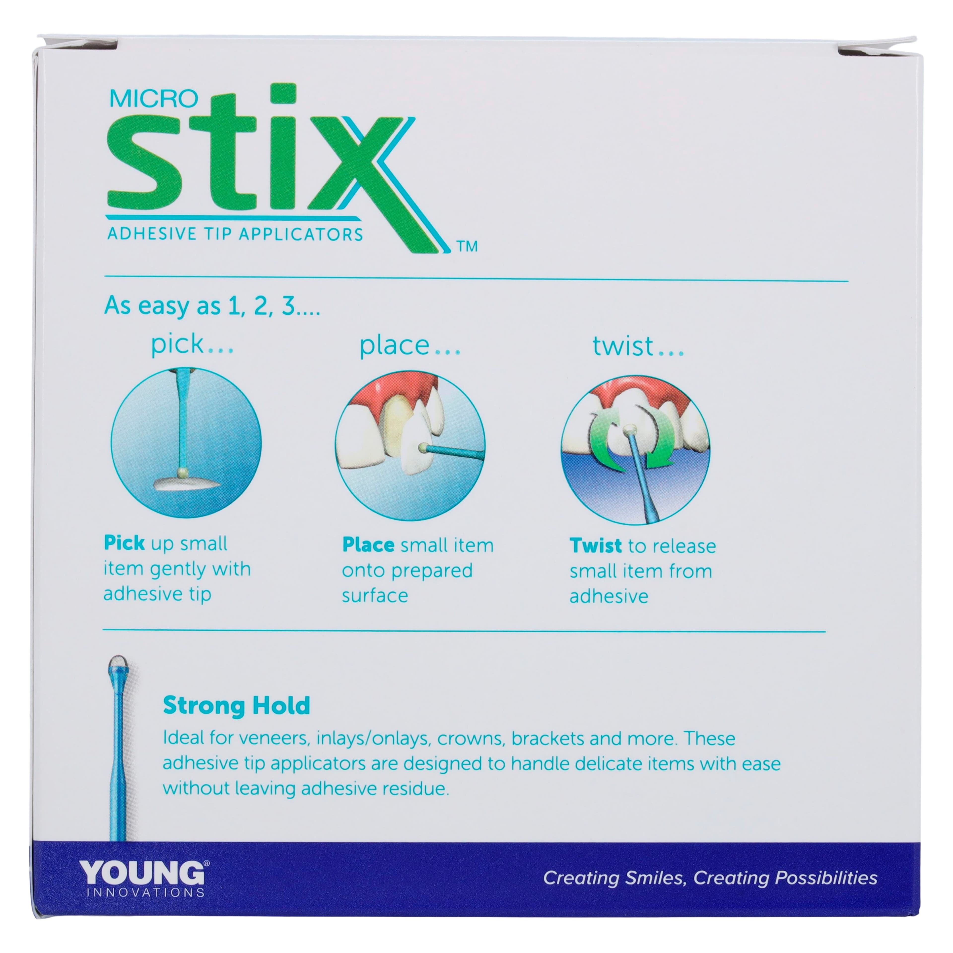 Micro-Stix Adhesive Tip Applicators, Original Hold, Blue, 64/Pk, STIX64B thumbnail 3