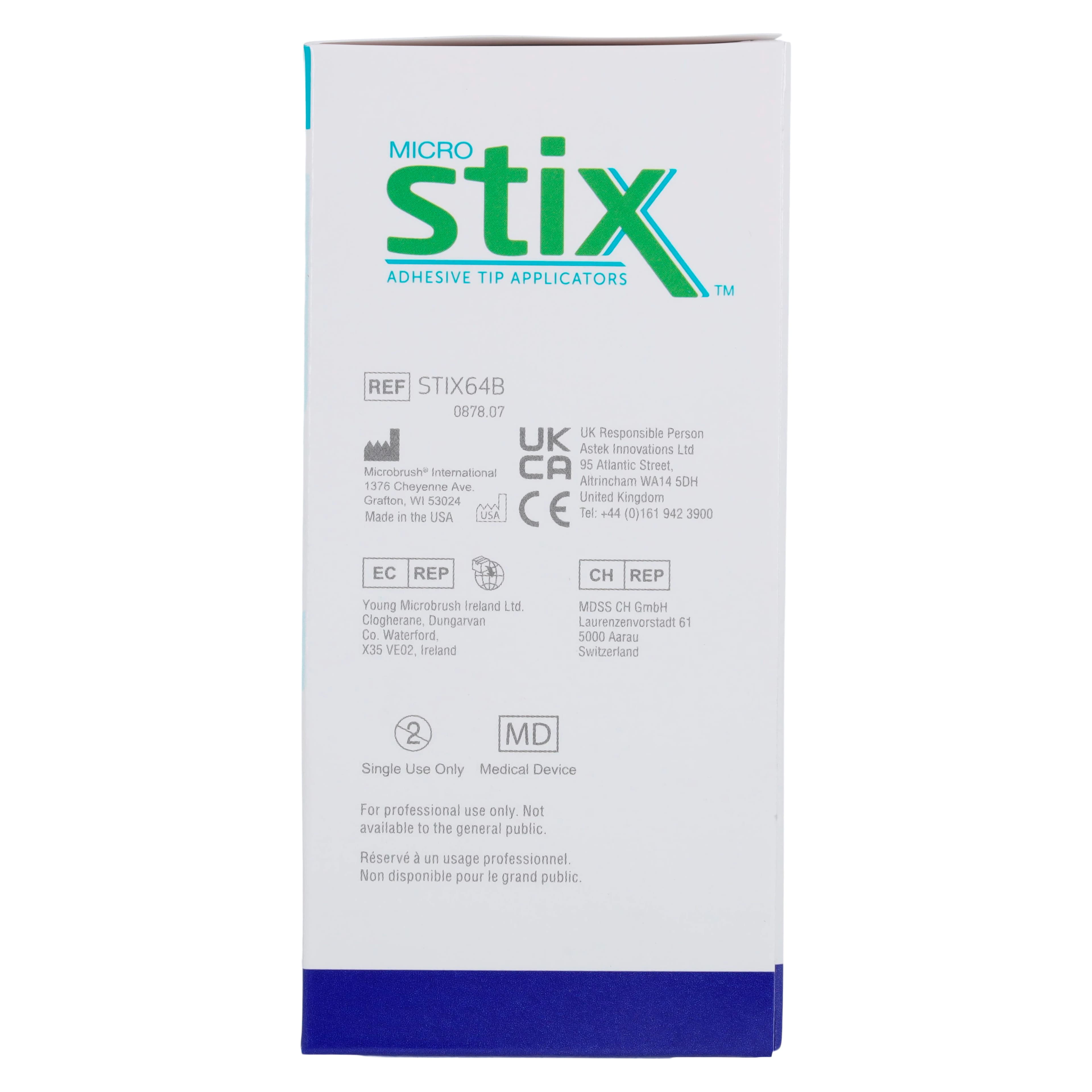Micro-Stix Adhesive Tip Applicators, Original Hold, Blue, 64/Pk, STIX64B thumbnail 4