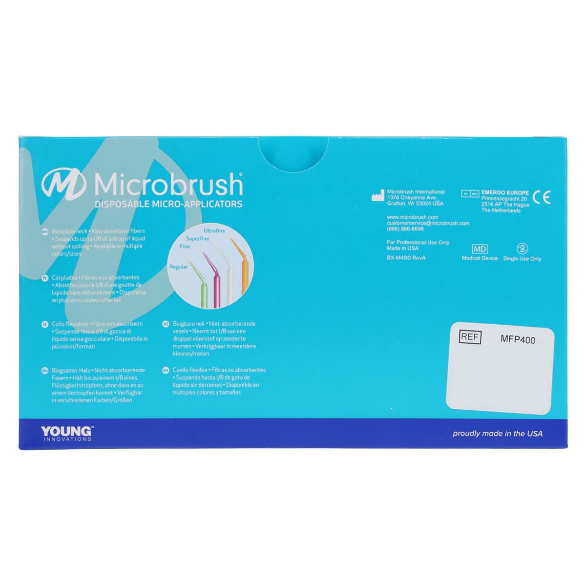 Microbrush Bendable Micro Applicator, Fine, Pink, 400/Pk (4 Tubes of 100), MFP400 thumbnail 7