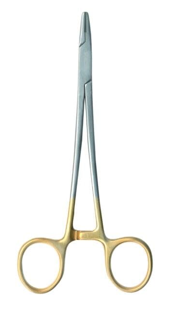 A. Titan Instruments Mayo-Hegar Carbide Needle Holder, 6-1/4", 1/Pk, M6 - Surgical Needle Holder, with Carbide Tip, Mayo-Hegar, 6", 1/Pk, M6 - Image 1