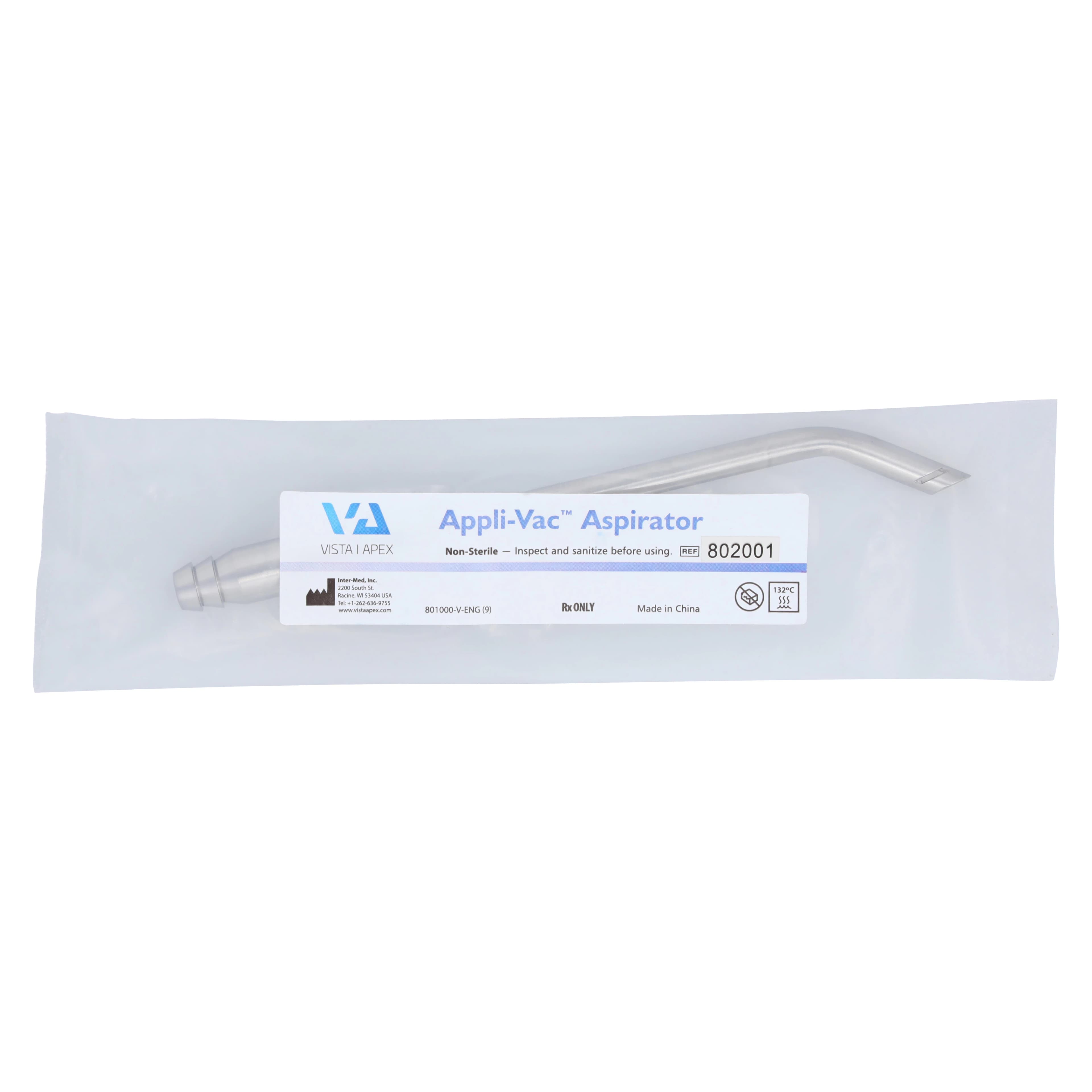 Vista Apex High Volume Aspirator (HVE) Tip, 5.5 mm x 6.5 mm Opening, Vented Tissue Slots, 6" Length, 46RSA Style, 1/Pkg thumbnail 2