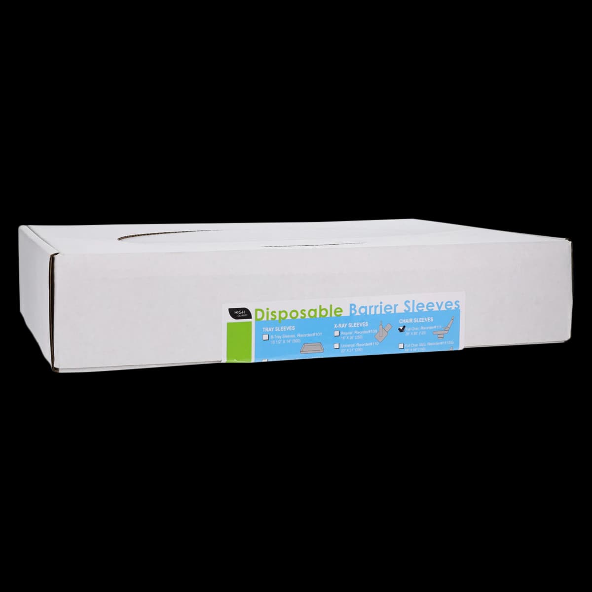 Pac-Dent Armor Disposable Full Chair Sleeves, 29" x 80", Clear, 125/Box - Armor Disposable Full Chair Sleeves - Image 1