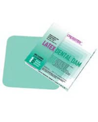 Crosstex Latex Dental Dam, 5" x 5", Heavy Gauge, Green, Mint Flavored, 52/Box, 19201 - Rubber Dam, Latex, 5" x 5", Heavy, Green, Mint, 52/Pk - Image 1
