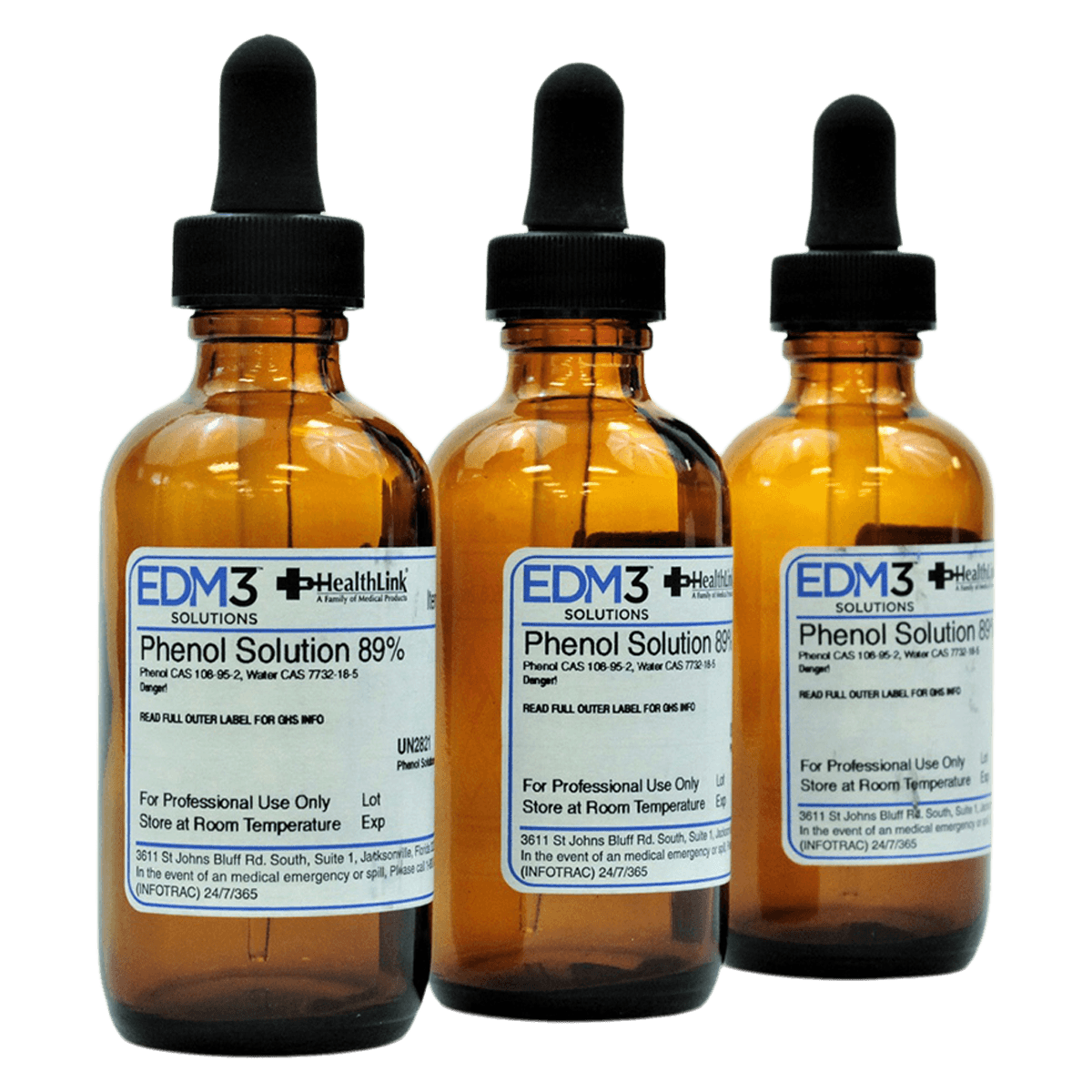 Phenol Reagent 89%, 2 oz Bottles, 3 per Box - Phenol Liquid 5-89% - Image 1