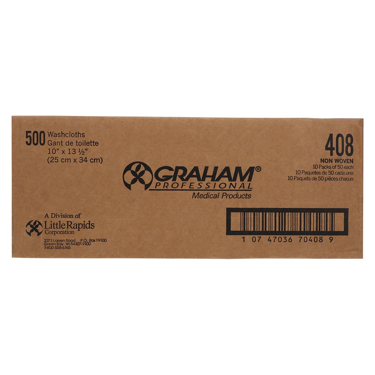 Graham Medical Nonwoven Disposable Washcloth, Blue, 10 in x 13.5 in, 500/Case thumbnail 3