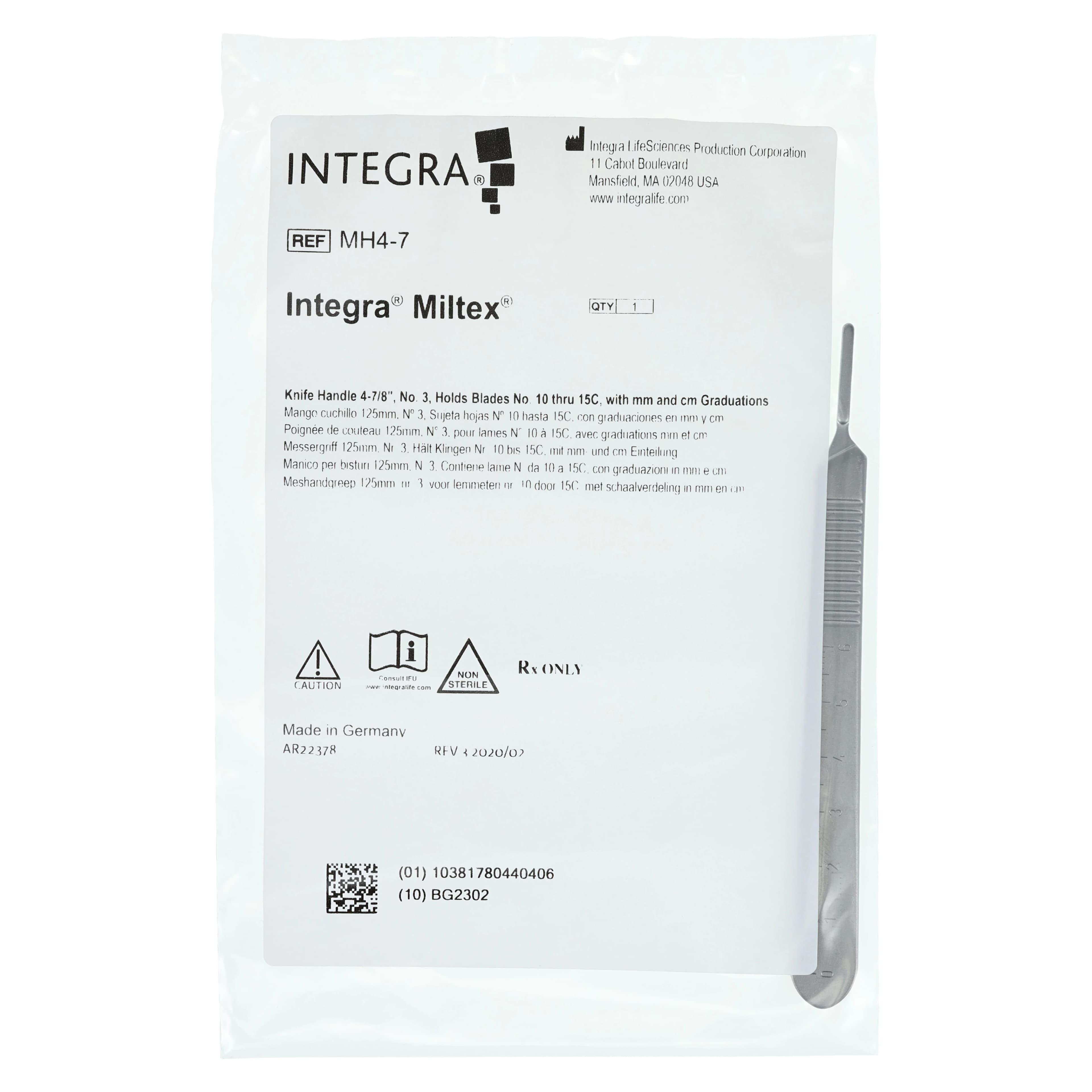 MeisterHand Scalpel Handle #3, Miltex-Integra - Knife Handle #3 - Image 1
