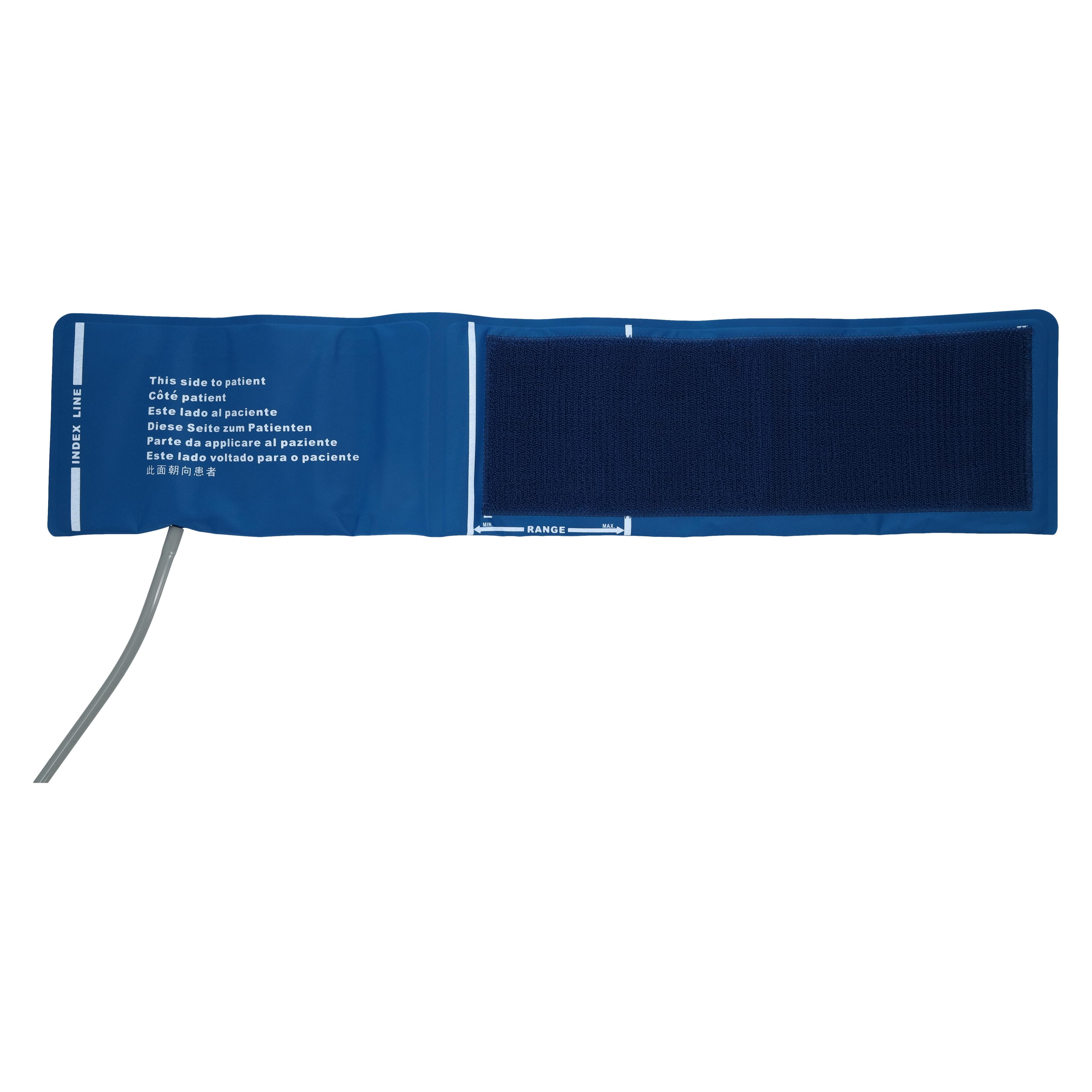 NIBP Blood Pressure Cuff, Adult Long, Blue, for Datascope Monitor, Latex-Free, Each thumbnail 3
