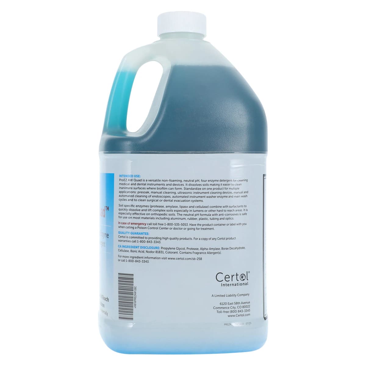 Spec Clean Quad Enzymatic Instrument Detergent, 1 Gallon, Fresh Scent, 4/Case thumbnail 2