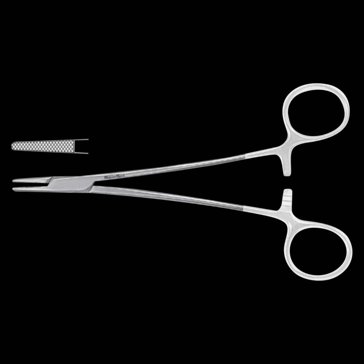 Miltex Meister-Hand Crile-Wood Needle Holder, Serrated Jaw, 6" (15.2 cm), Tungsten Carbide, Each - MH Needle Holder Crile Wood TC - Image 1
