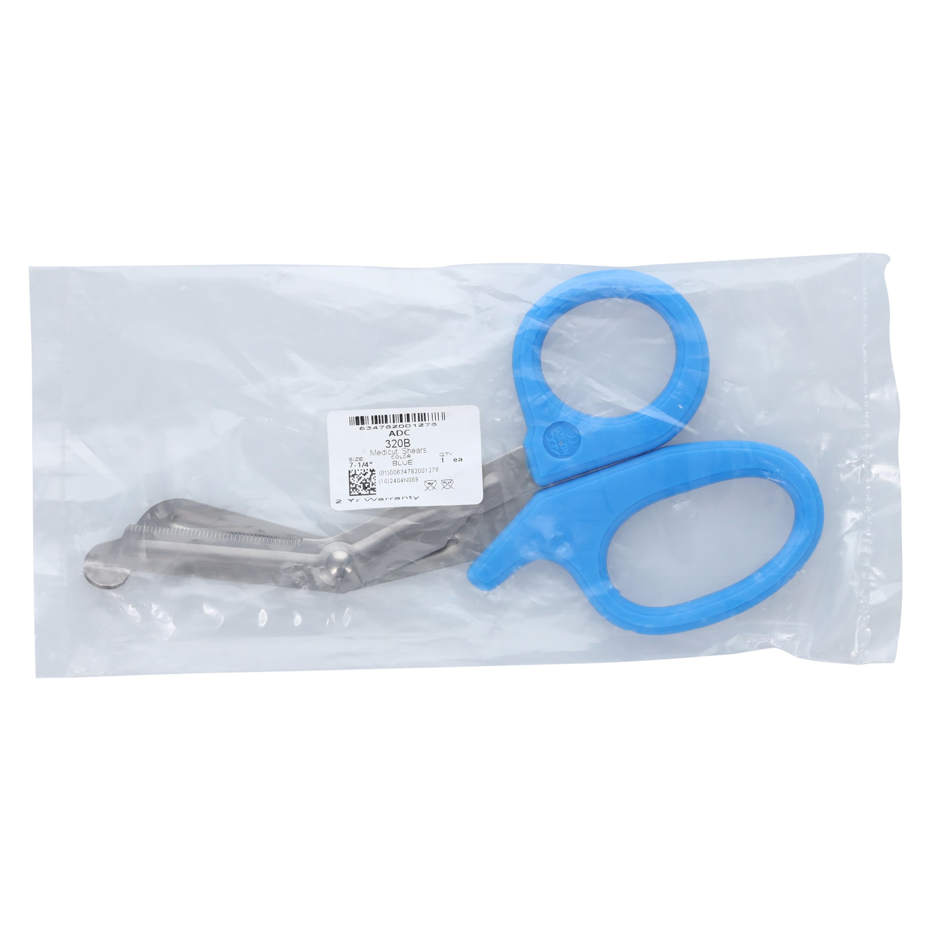 Medicut EMT Utility Shears, Angled 7-1/4", Stainless Steel/Polypropylene, Autoclavable, Reusable, Blue, Each thumbnail 6