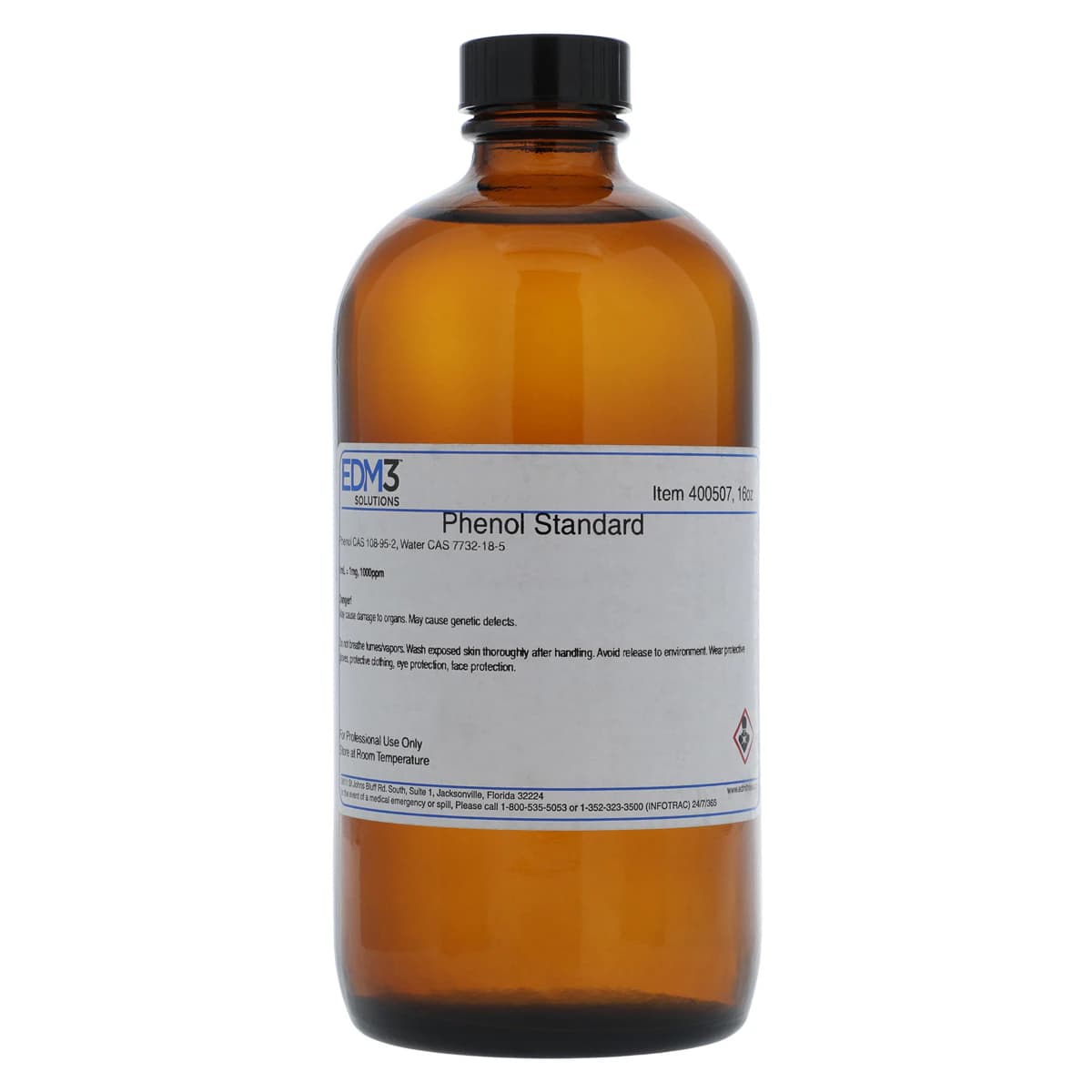 Phenol Standard Solution, 16 oz Bottle - Phenol Standard Non Reg - Image 1