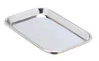 Miltex-Integra Instrument Tray, Size 10, Stainless Steel, 10" x 6-1/2" x 23/32", Rolled Edge, Each - Tray Instrument Size 10 - Image 1