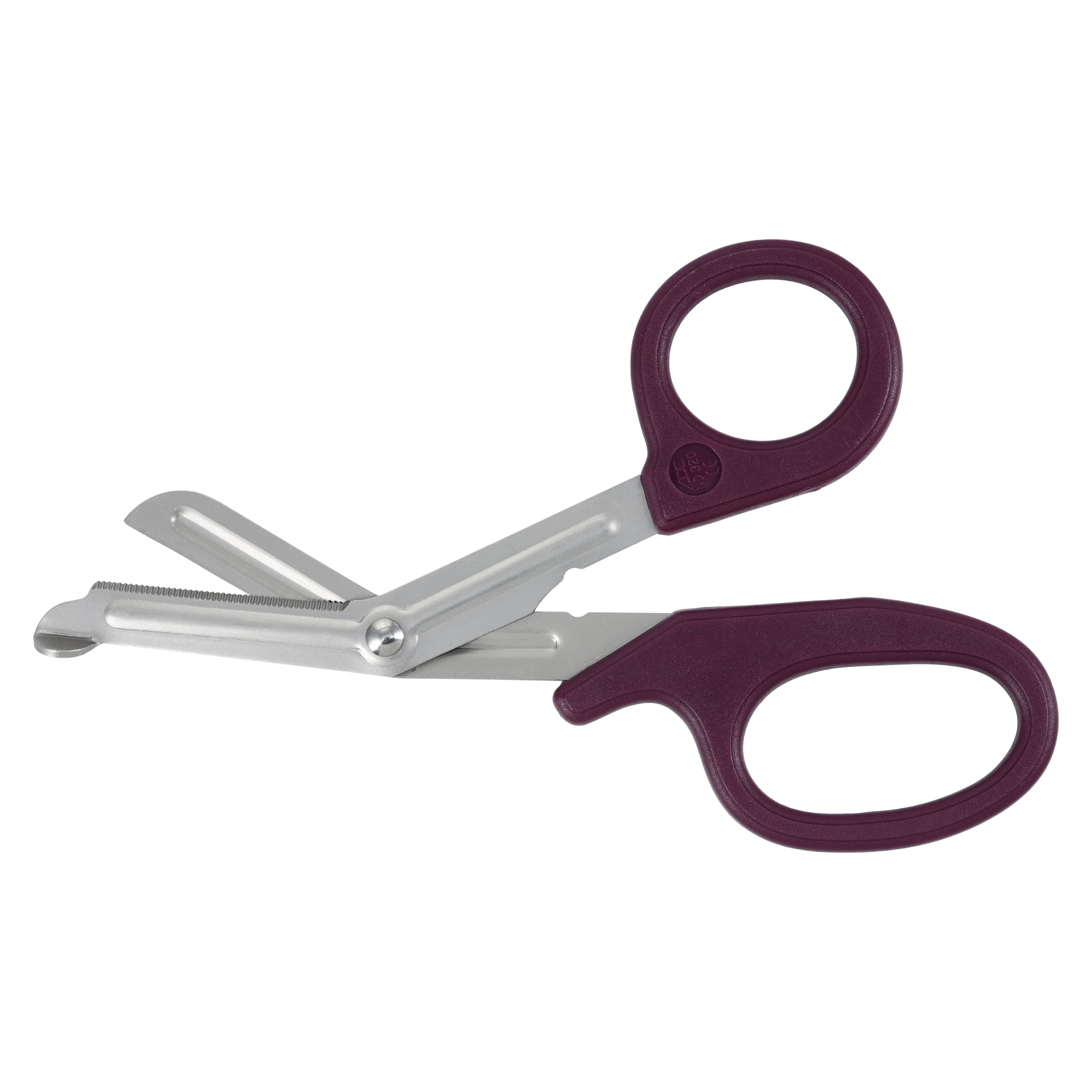 Medicut EMT Utility Shears, Angled 7.25" Stainless Steel/Polypropylene, Autoclavable, Reusable, Each - Shears Medicut EMT 7.25" - Image 1