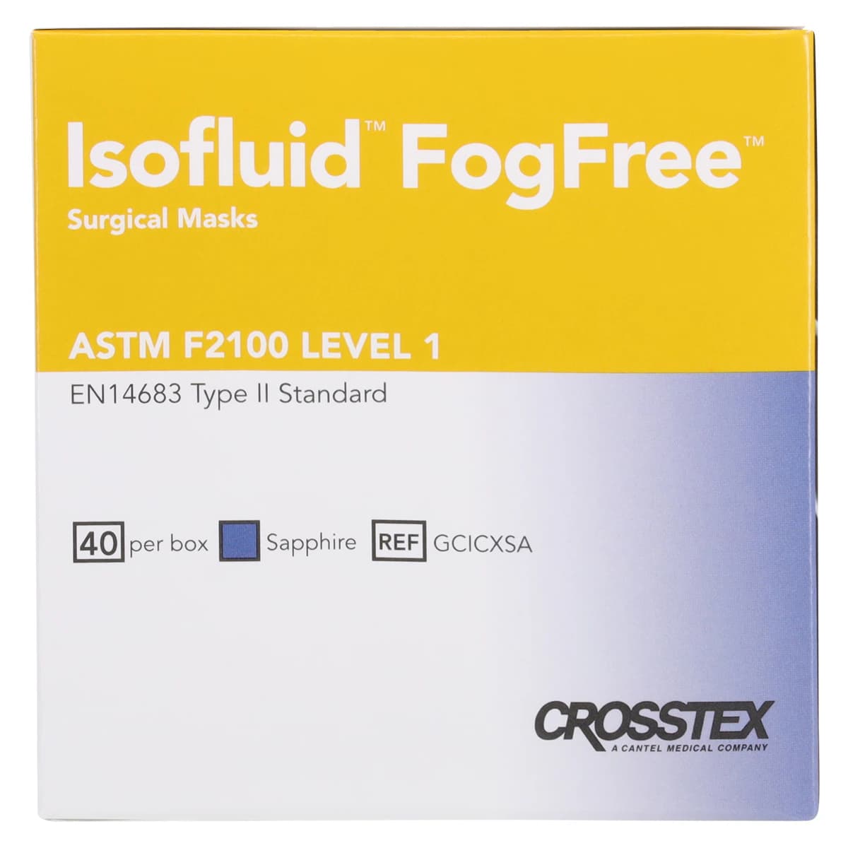 Isofluid FogFree™ Surgical Face Mask, ASTM Level 1, Earloop, Sapphire, Box of 40, GCICXS thumbnail 7