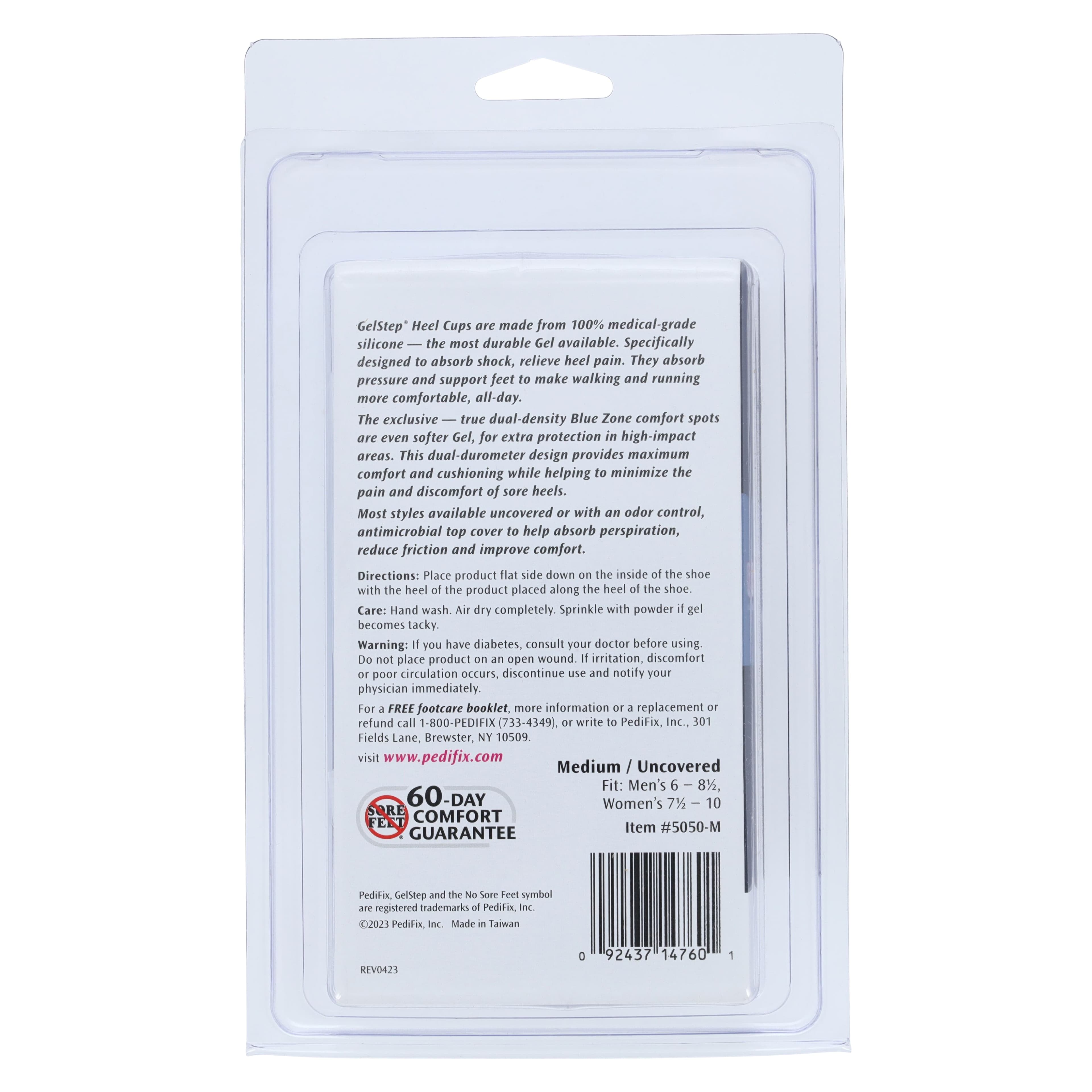 Pedifix GelStep Recovery Cup Heel Cushion, Silicone, Medium, Uncovered (S-Gel Heel Cup Spur) thumbnail 5