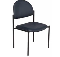 Brewer Chair Side Chair without Arms, Sand, Custom Steel Frame with Backrest - Chair Side w/o Arms Sand - Image 1