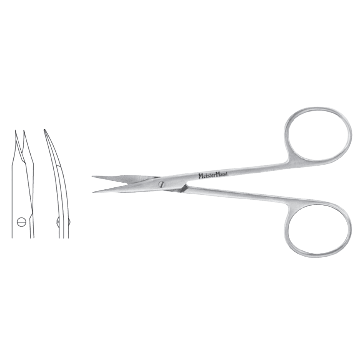 Miltex Meister-Hand Stevens Tenotomy Scissors, Curved, 4-1/8" (10.5 cm), Stainless Steel, Each thumbnail 2