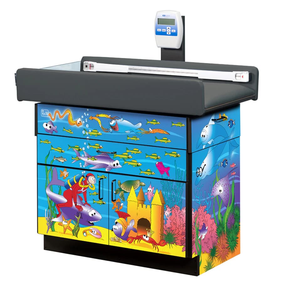 Clinton Industries Imagination Series Treatment Table, Ocean Commotion, 40 lb Capacity - Table Exam Ocean Commotion - Image 1