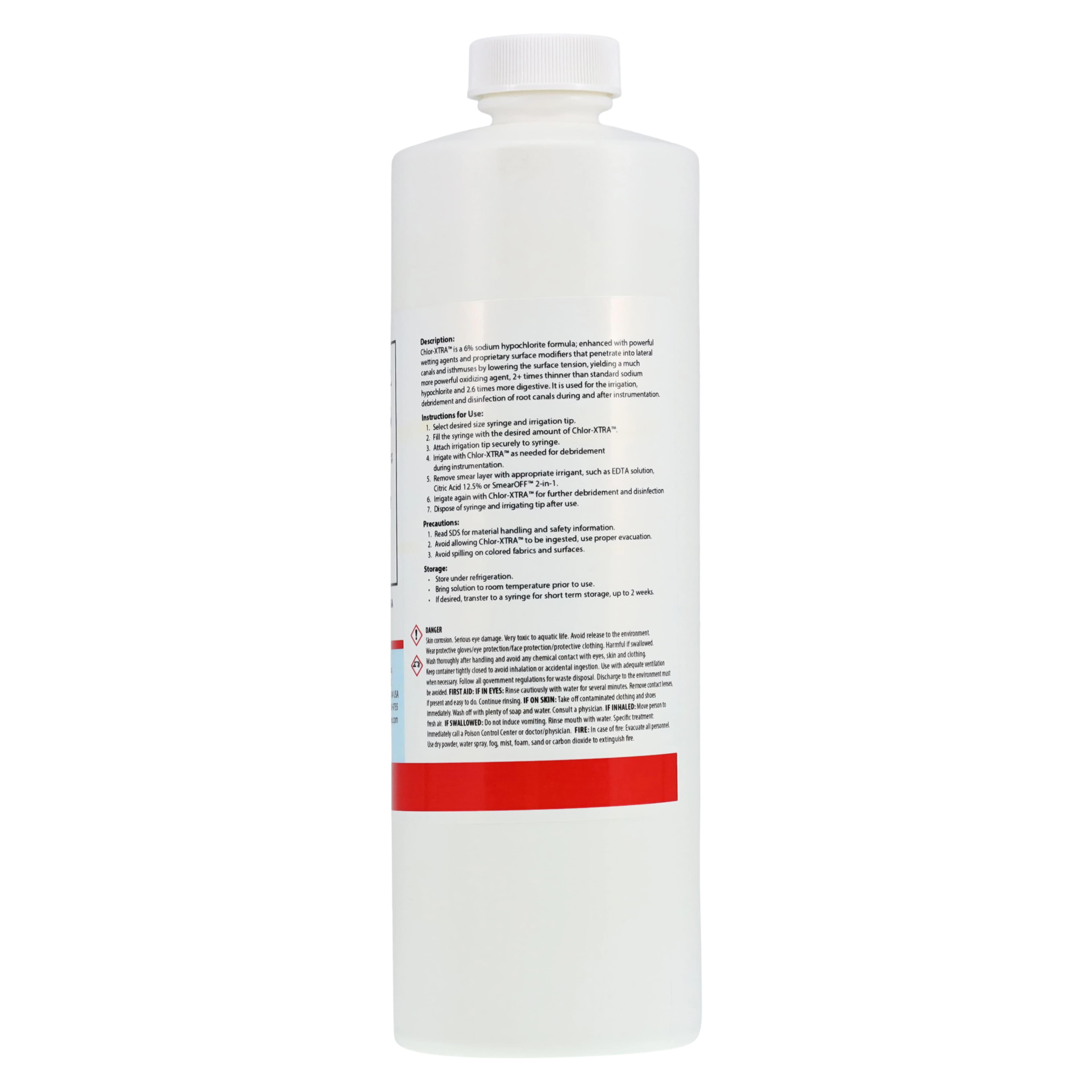 Chlor-XTRA Root Canal Prep Solution, 6% Sodium Hypochlorite, 16 oz Bottle with Luer Lock Cap, 503800 thumbnail 2