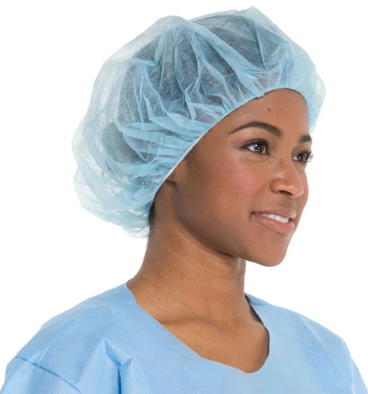 NovaPlus Bouffant Cap, X-Large, Blue, Non-Sterile, Disposable, 500/Case thumbnail 2