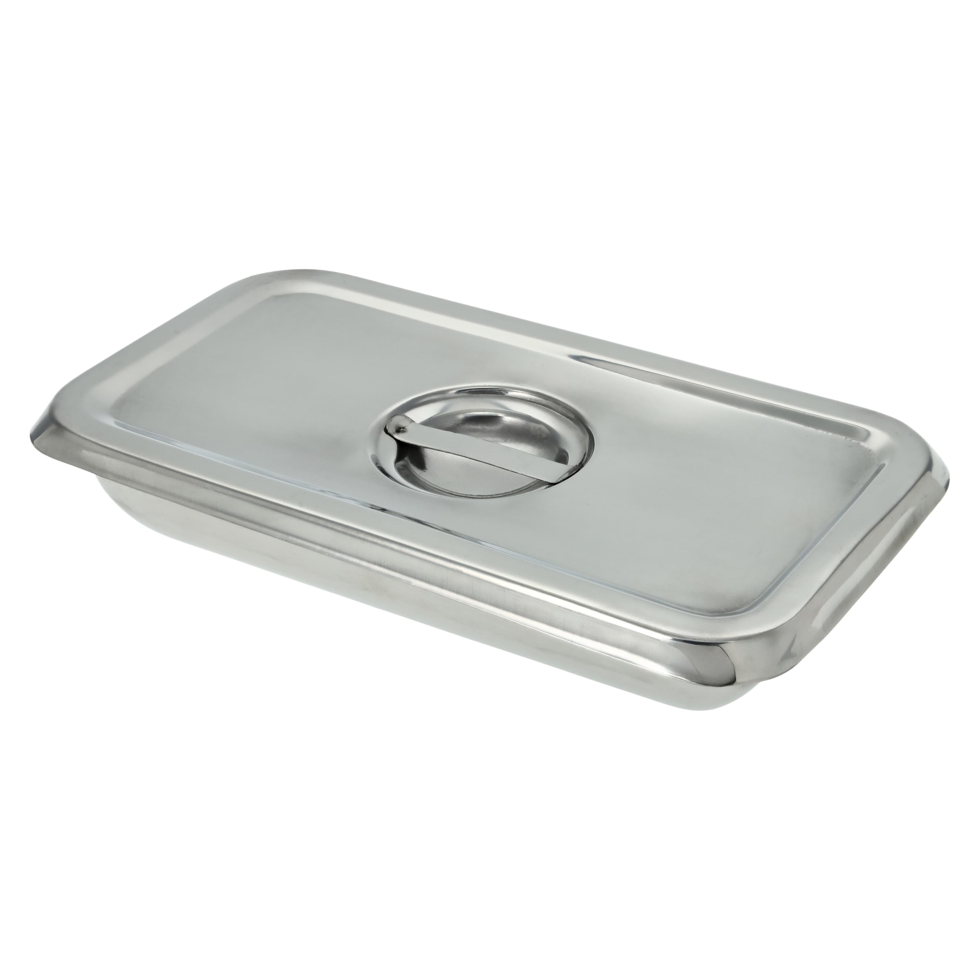 Stainless Steel Instrument Tray with Lid, 8-1/2" x 4-1/2" x 1-1/2", Reusable, Each thumbnail 2