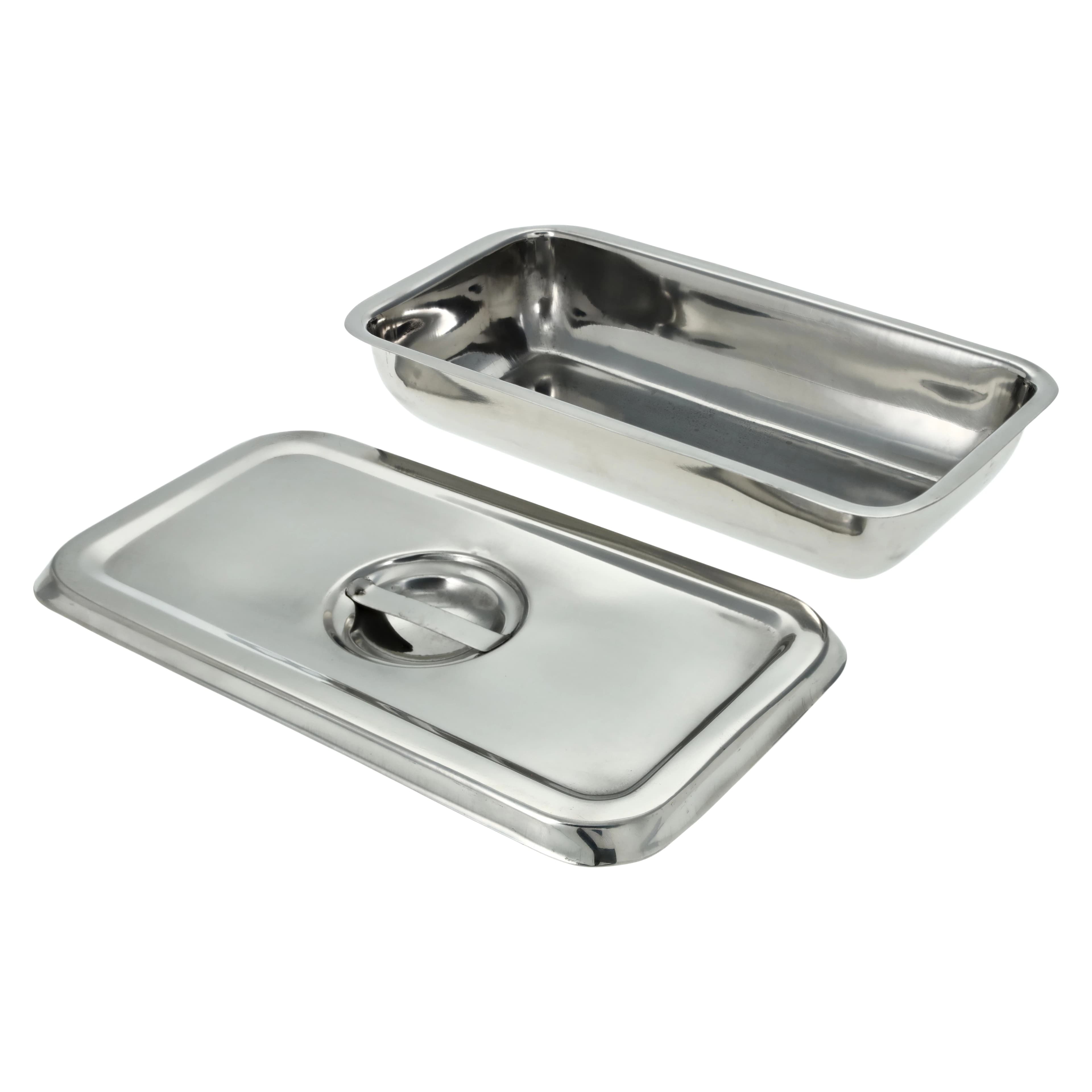 Stainless Steel Instrument Tray with Lid, 8-1/2" x 4-1/2" x 1-1/2", Reusable, Each thumbnail 3