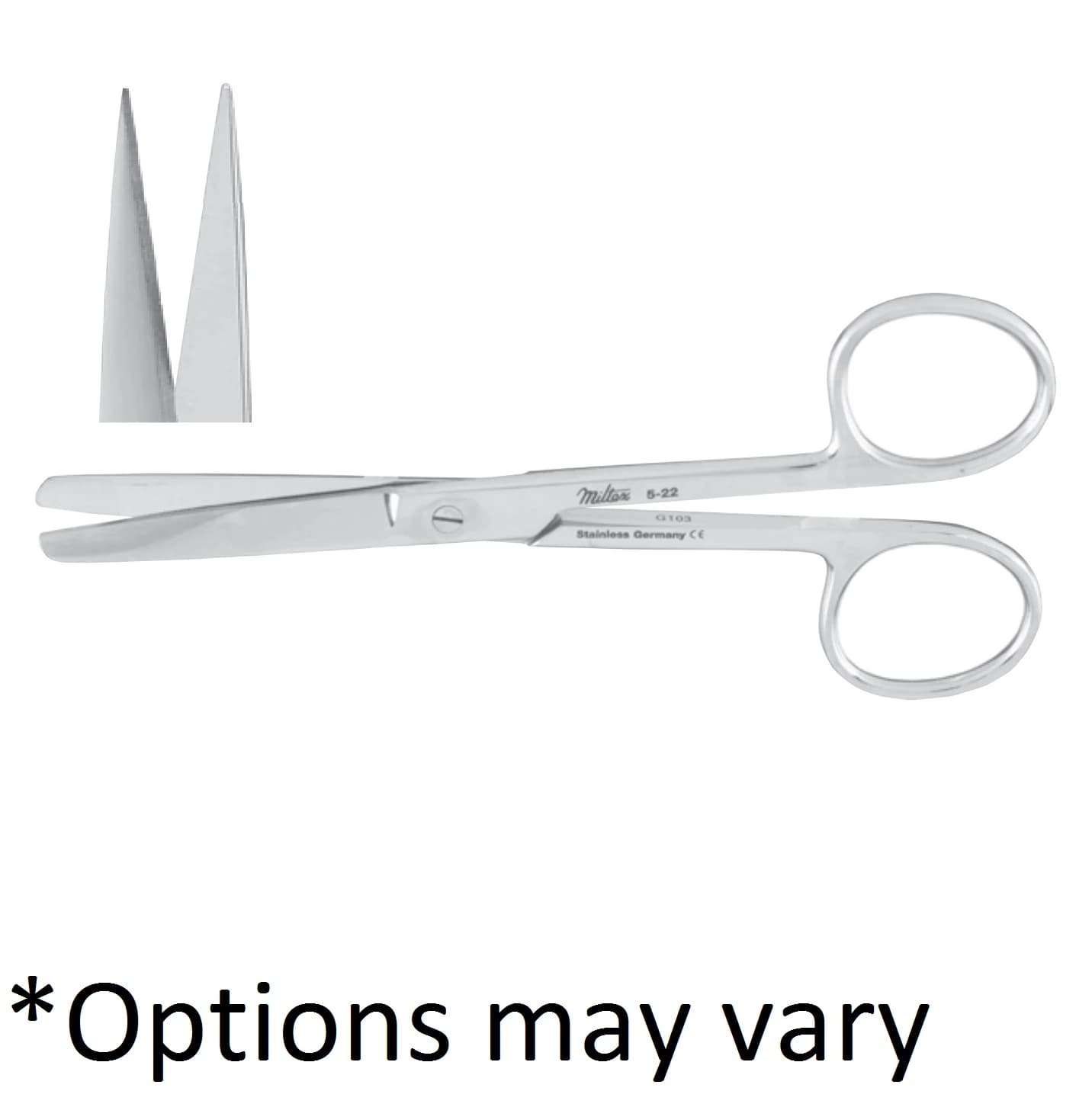 Miltex-Integra Operating Scissors, Curved, 6" (15 cm), Stainless Steel, Each - Scissor OR Curved 6" - Image 1
