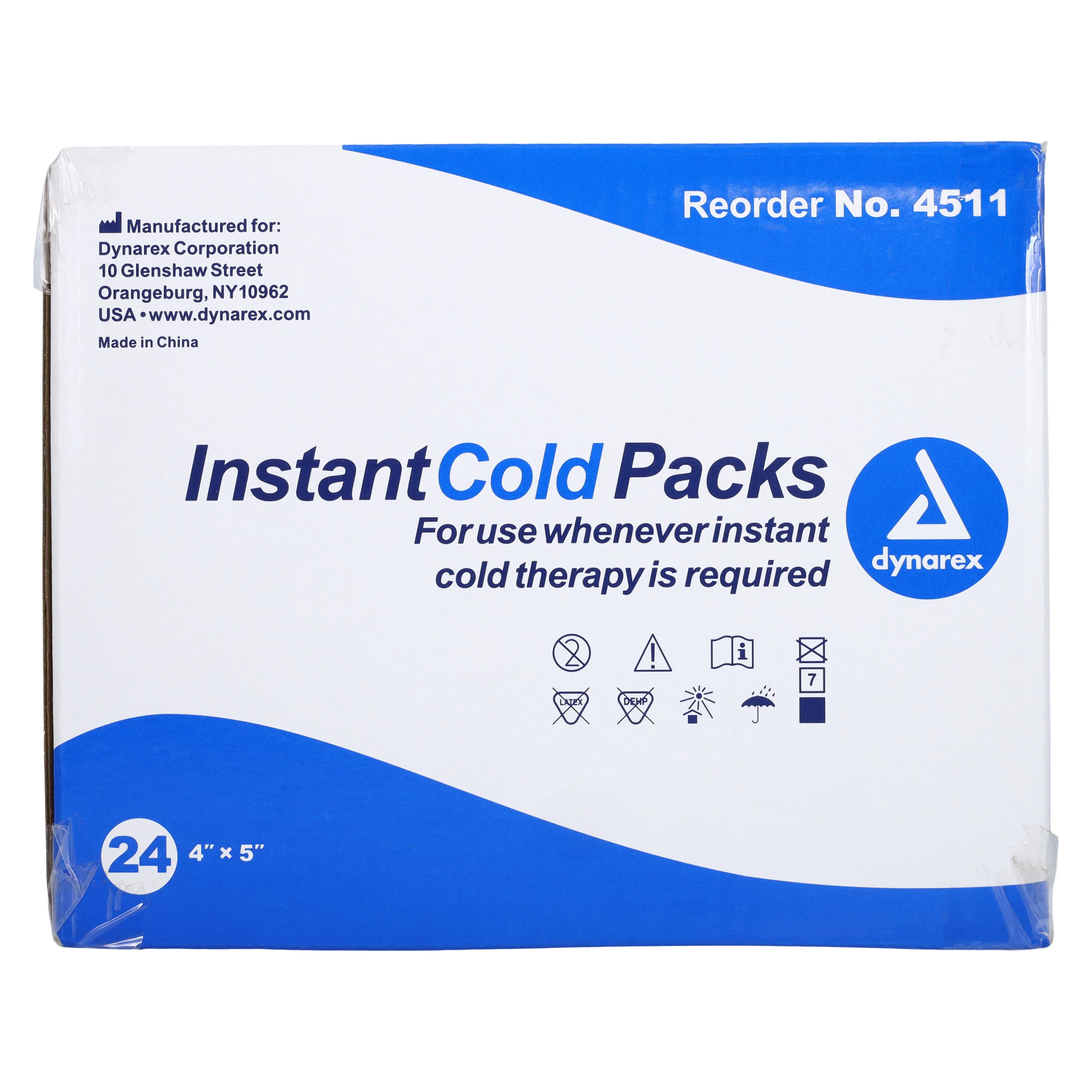 Dynarex Instant Cold Pack, Junior Size 4" x 5", Single-Use, Squeeze-Activated, 24/Case, #4511 thumbnail 4